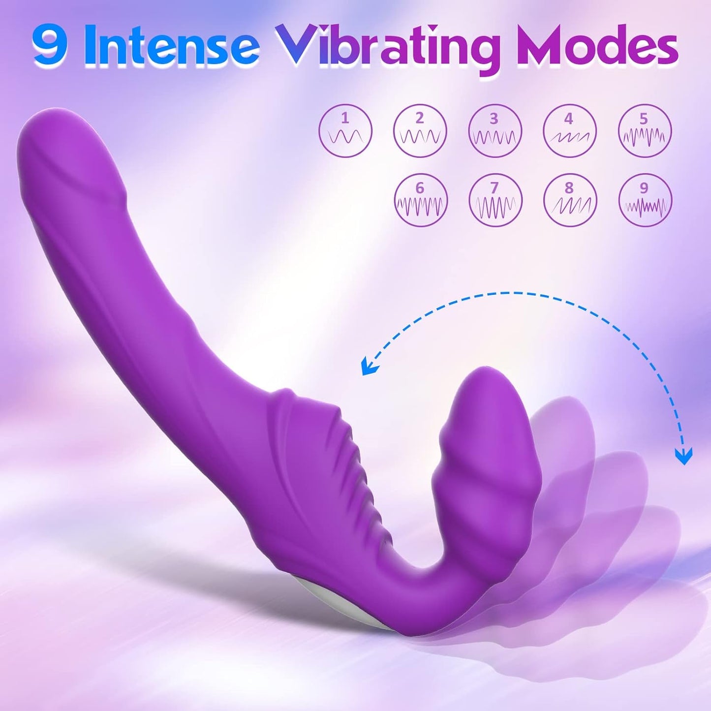 GrindFit Ergonomic Strapless Strap - On Dildo Vibrator - Vixen | Nova Network