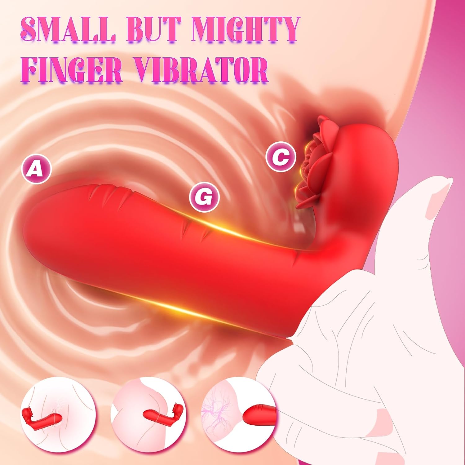 GripBloom Dual - Finger Rose Vibrator - Vixen | Nova Network