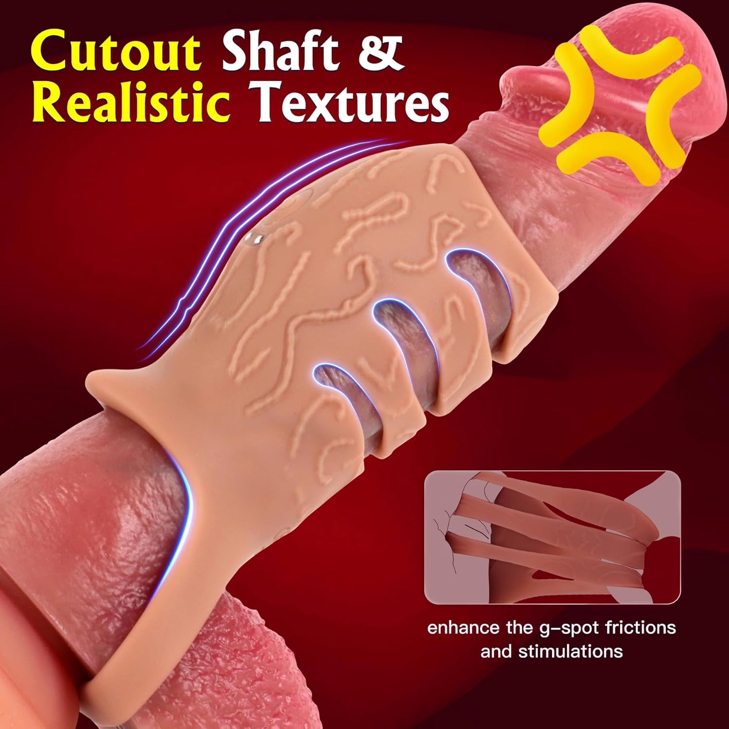 GripCut Girth Penis Sleeve Vibrator - Vixen | Nova Network