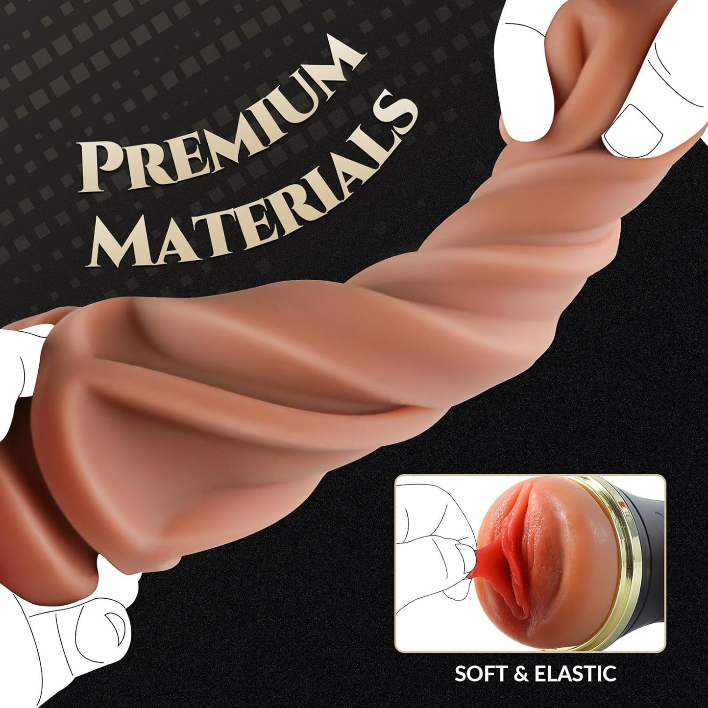 GripLuxe 7.5” Realistic Pocket Pussy Fleshlight Stroker - Vixen | Nova Network