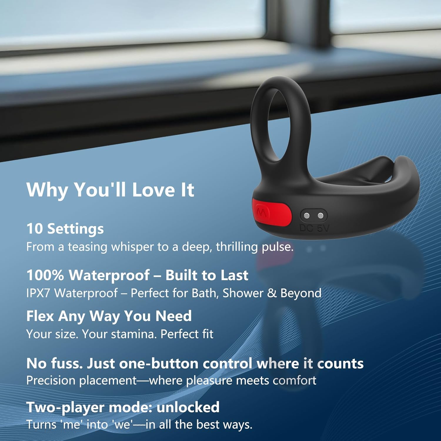 GripPulse Vibrating Dual Cock Ring - Vixen | Nova Network
