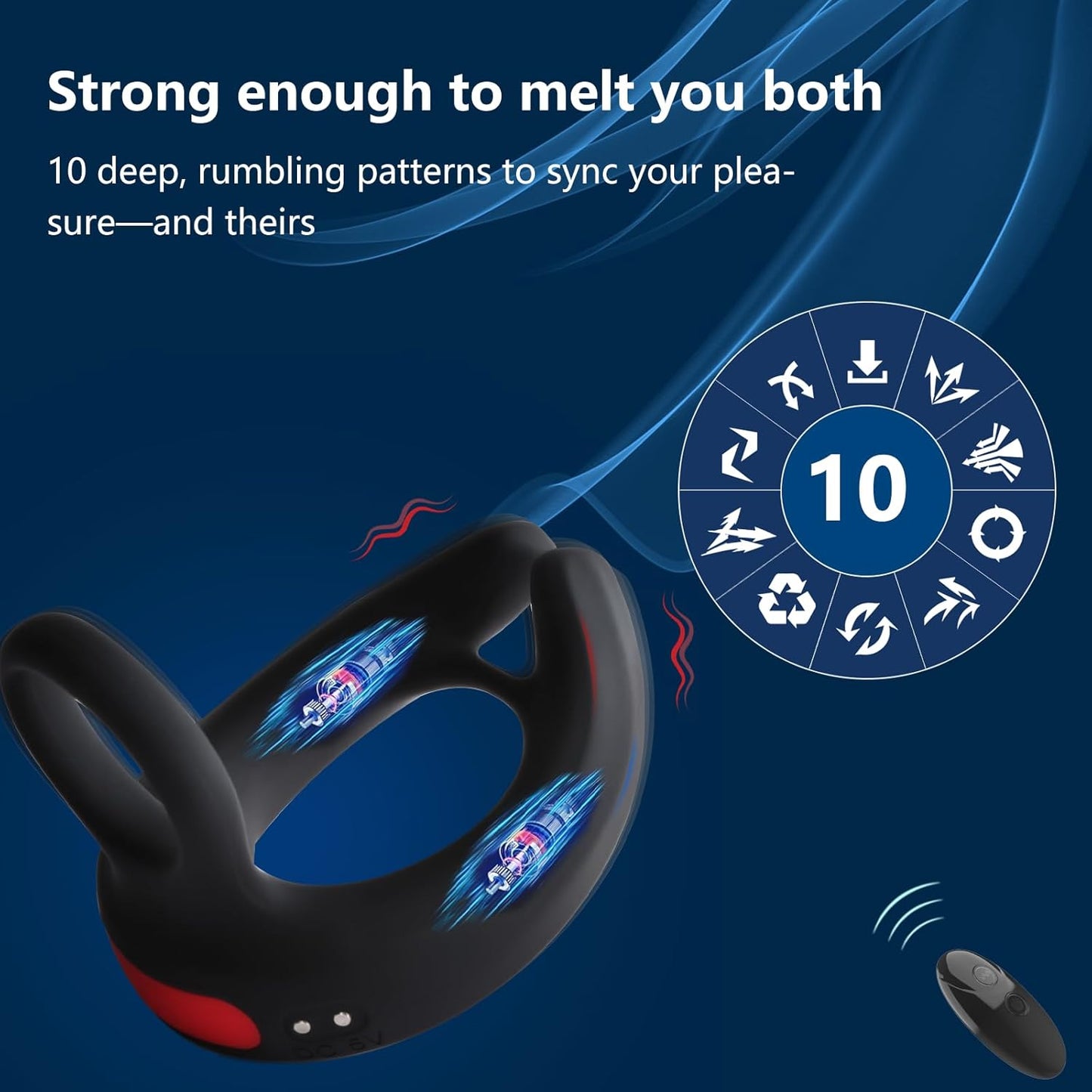 GripPulse Vibrating Dual Cock Ring - Vixen | Nova Network