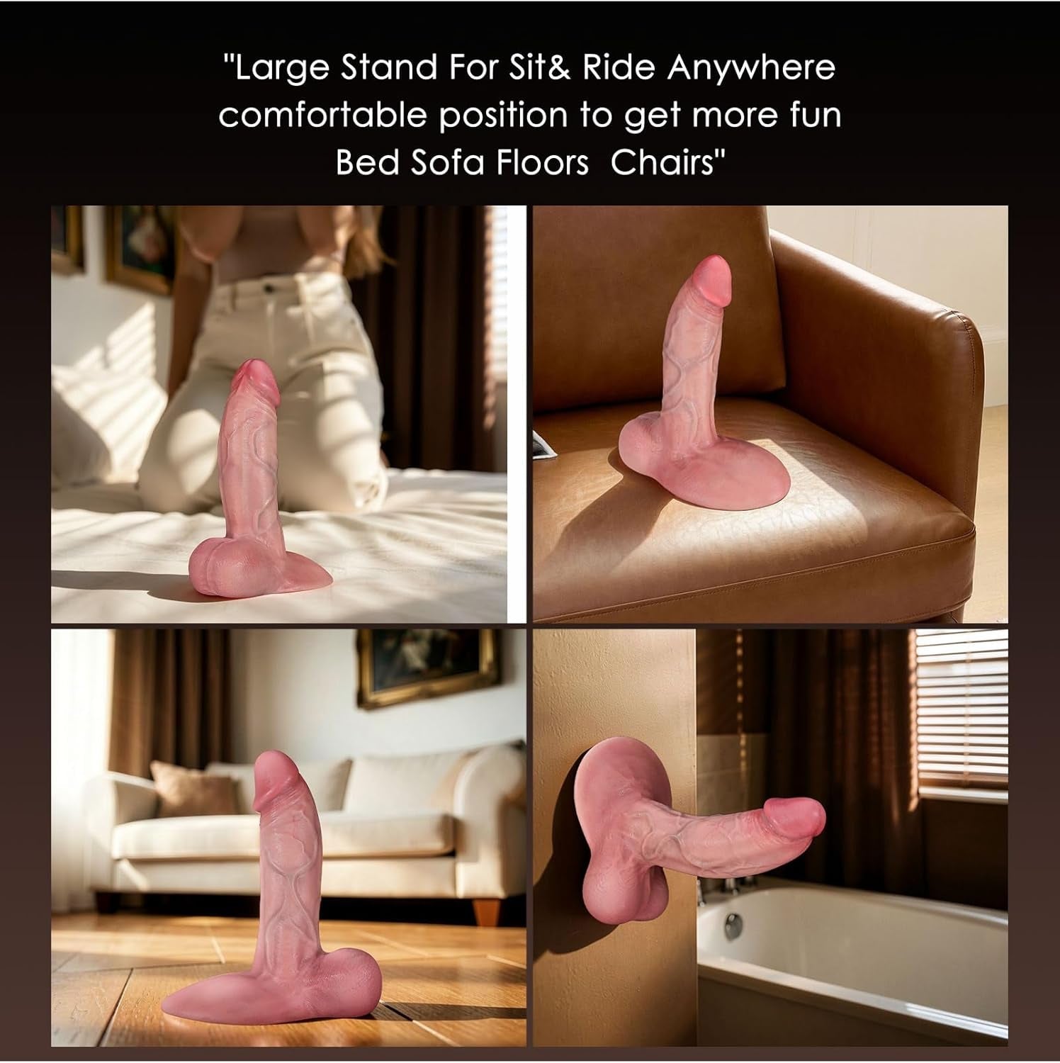 GripRide Realistic Suction Cup Dildo - Vixen | Nova Network