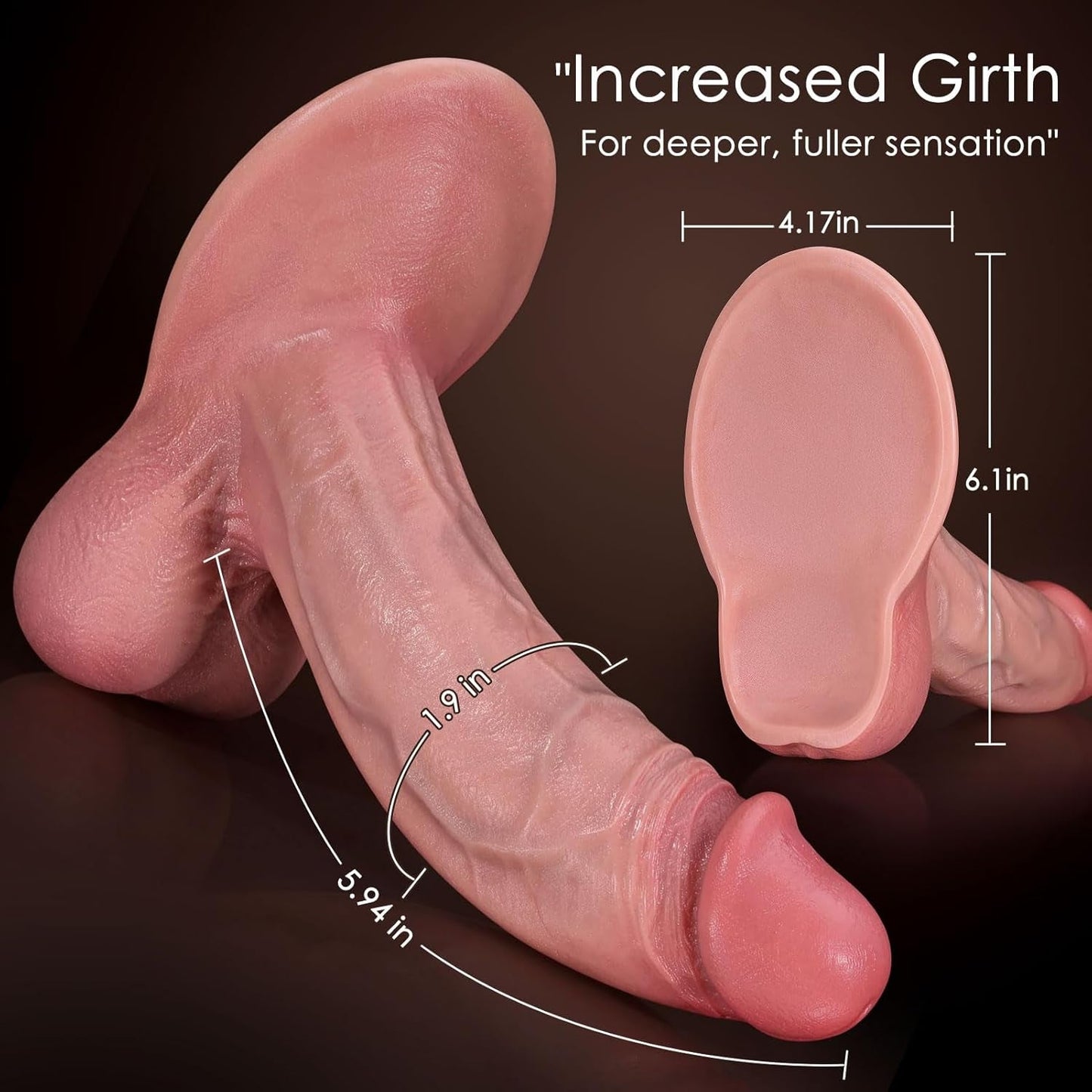 GripRide Realistic Suction Cup Dildo - Vixen | Nova Network