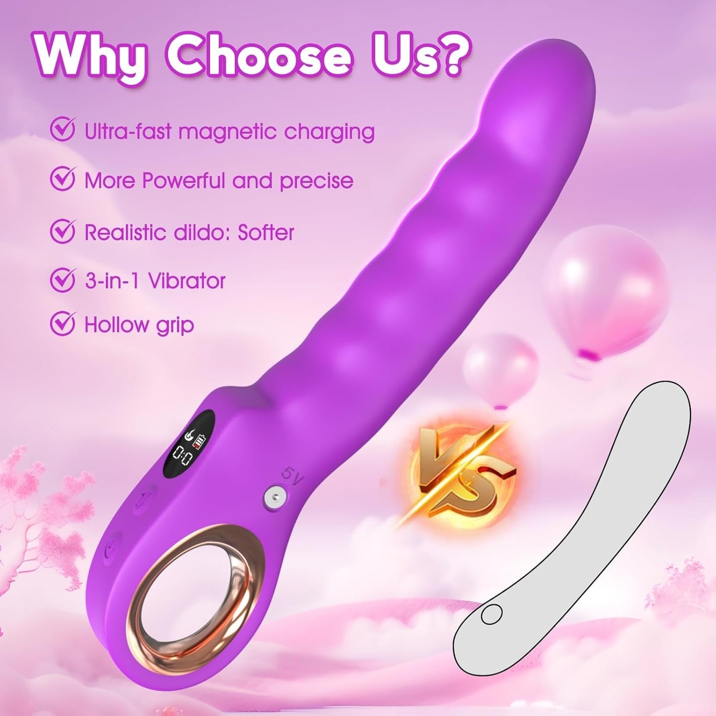 GripStroke Thrusting G - Spot Vibrator Wand - Vixen | Nova Network