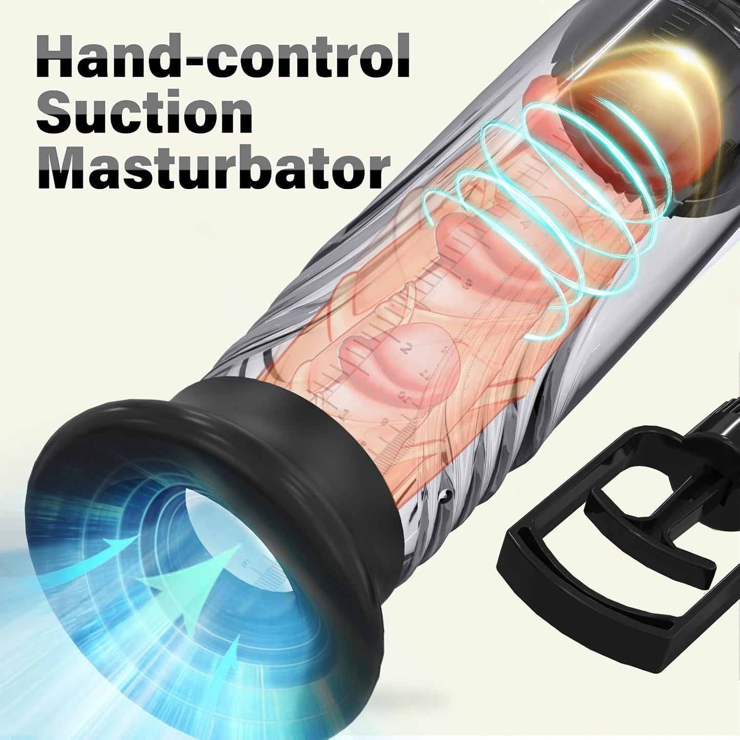 GripVault Manual Penis Pump | 3 Silicone Sleeves + Lube - Vixen Adult Playroom