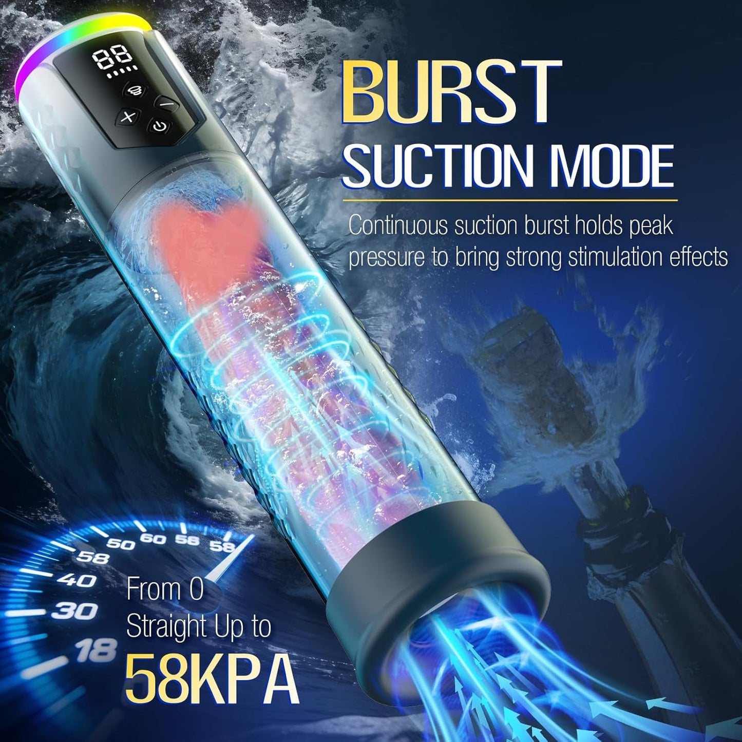 HardDrive Electric Penis Pump | 5 Modes + Burst - Vixen Adult Playroom