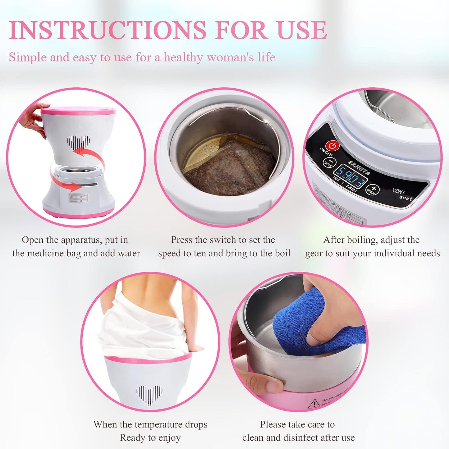 HavenAura Intelligent Electric V Steam Seat with Touch & Remote Control - Vixen Adult Playroom