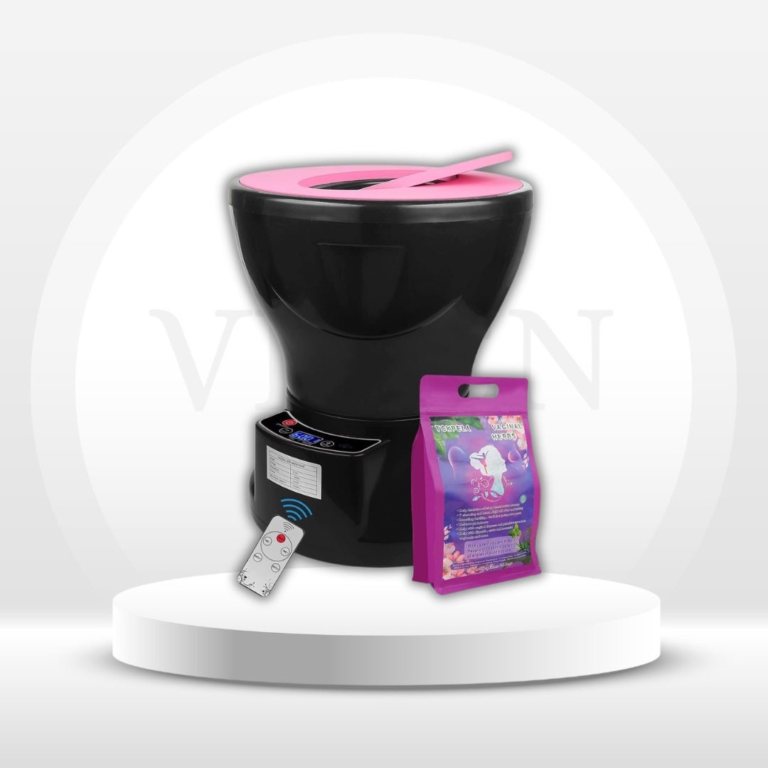 HavenSerene Vaginal Steam Seat, Remote & Herb Bags - Vixen Adult Playroom