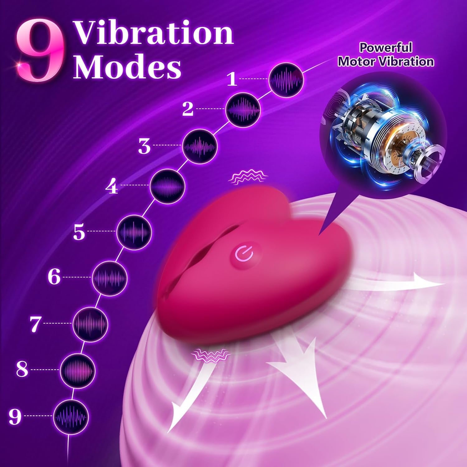 HeartbeatTease Vibrating Nipple Clamps – App Control, 9 Modes - Vixen Adult Playroom