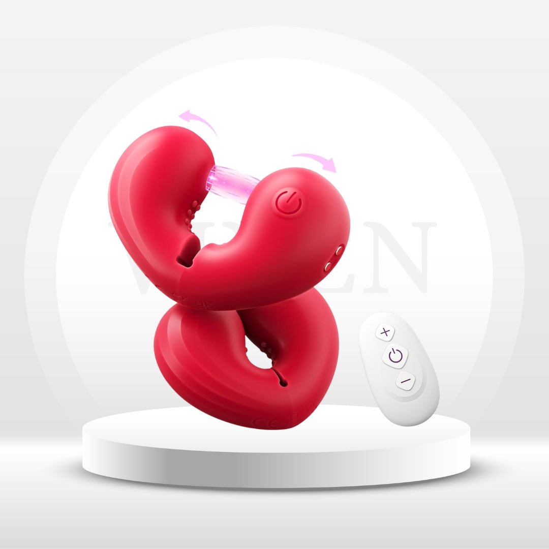 HeartBite Vibrating Nipple Clamps with Remote - Vixen | Nova Network