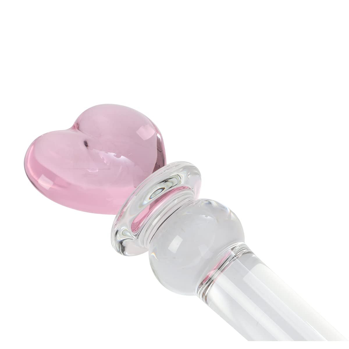 HeartGlass Pink Heart Glass Dildo Wand - Vixen | Nova Network