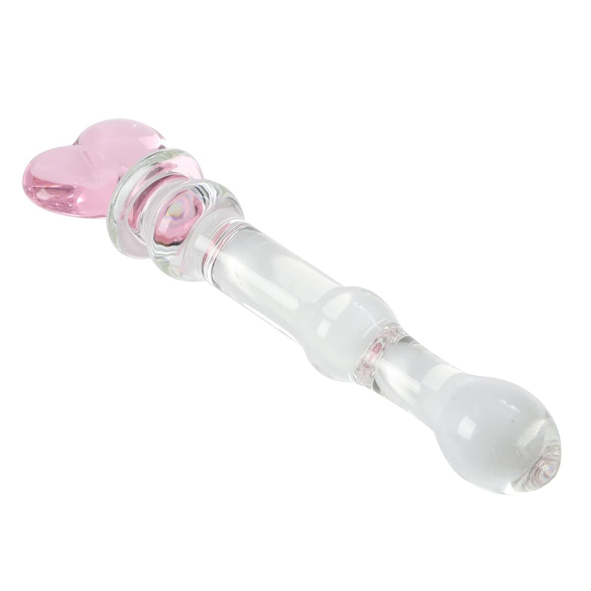 HeartGlass Pink Heart Glass Dildo Wand - Vixen | Nova Network