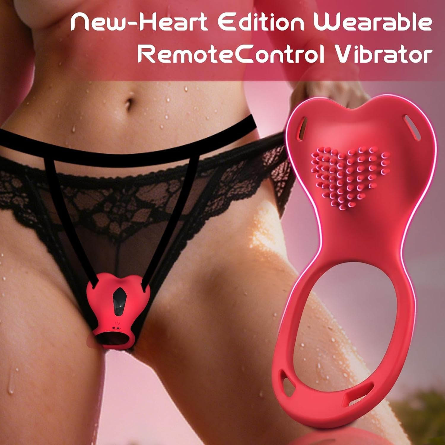 HeartRush Heart - Shaped Couples Wearable Clit Vibrator - Vixen | Nova Network