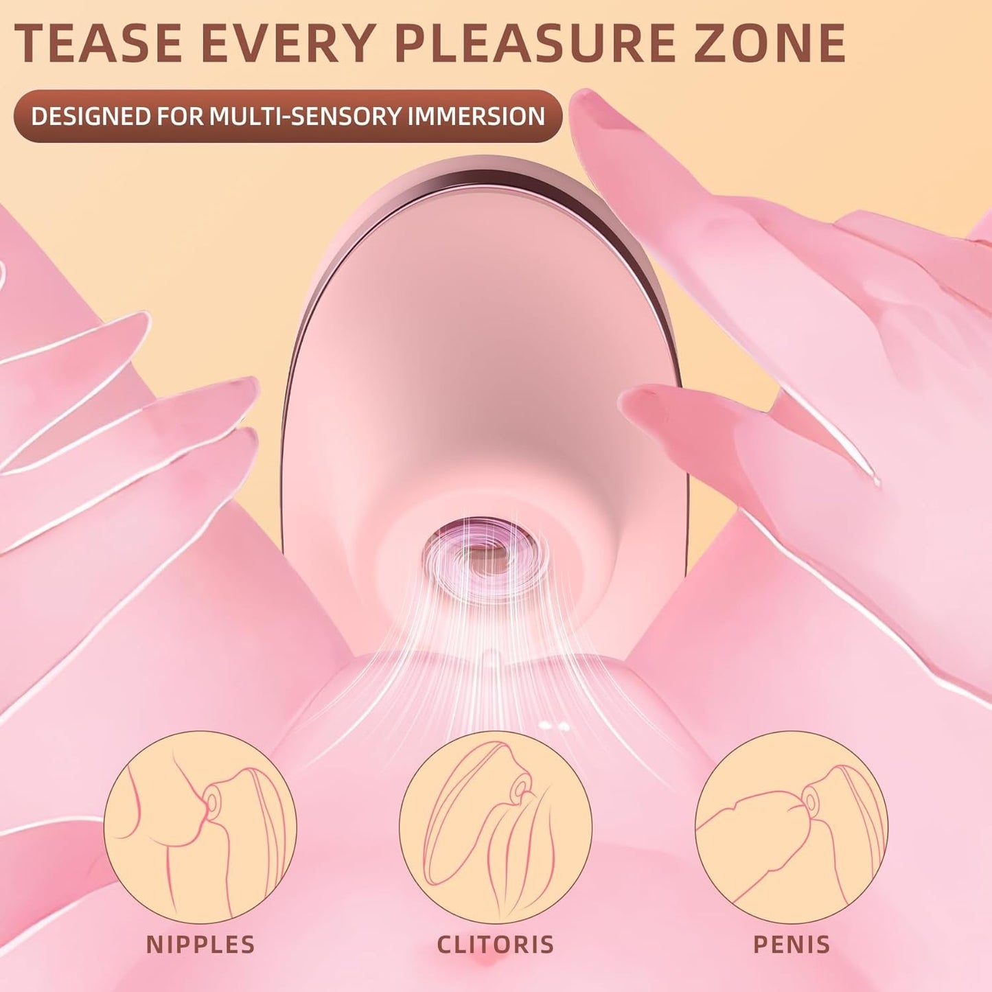 Heated Sucking Vibrator Sex Toys - Rose Sucker APP Remote Control Clitoral Stimulator with 5 * 5 Suction,Waterproof Nipple Massager for Women Female Couples Solo/Partner Play - Vixen | Nova Network