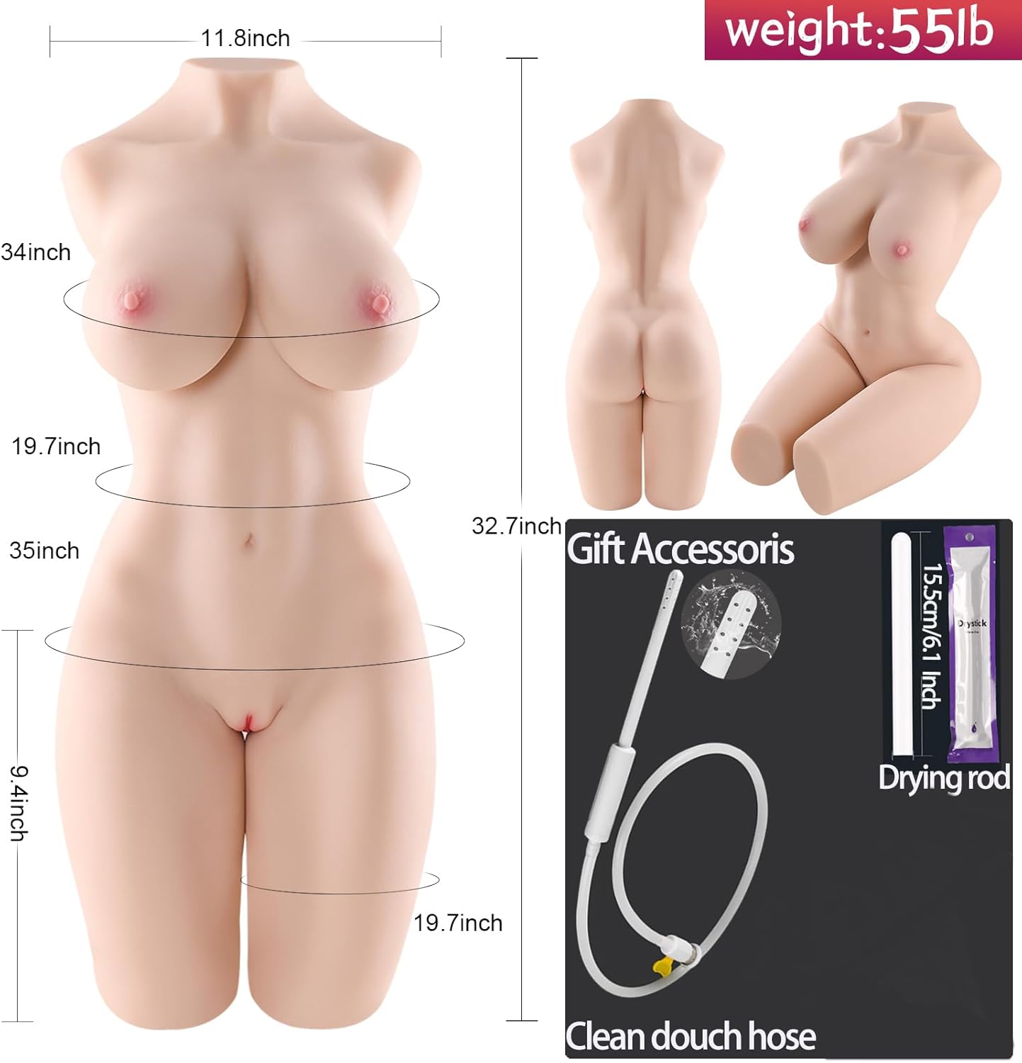 Heather 3 - in - 1 Full Size Sex Doll (55 lbs) - Vixen | Nova Network