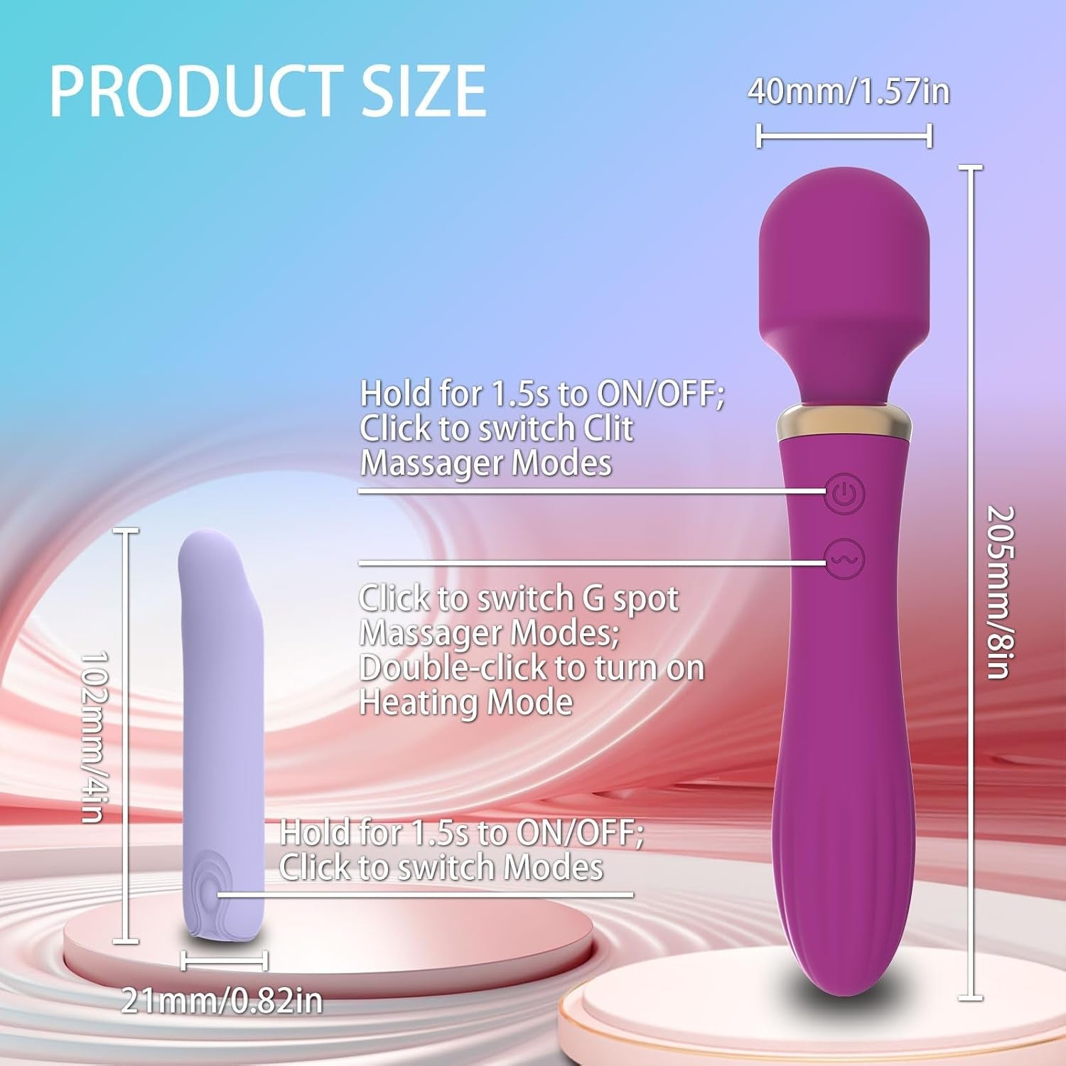 HeatMuse Heated Wand & Bullet Vibrator Set - Vixen | Nova Network