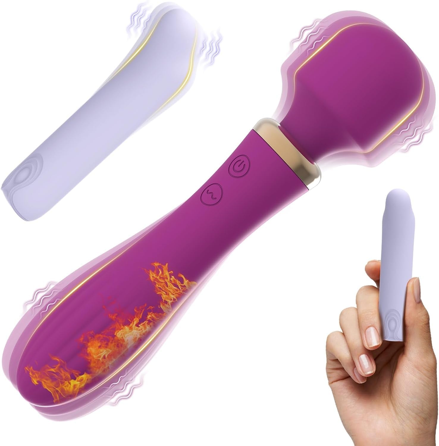 HeatMuse Heated Wand & Bullet Vibrator Set - Vixen | Nova Network