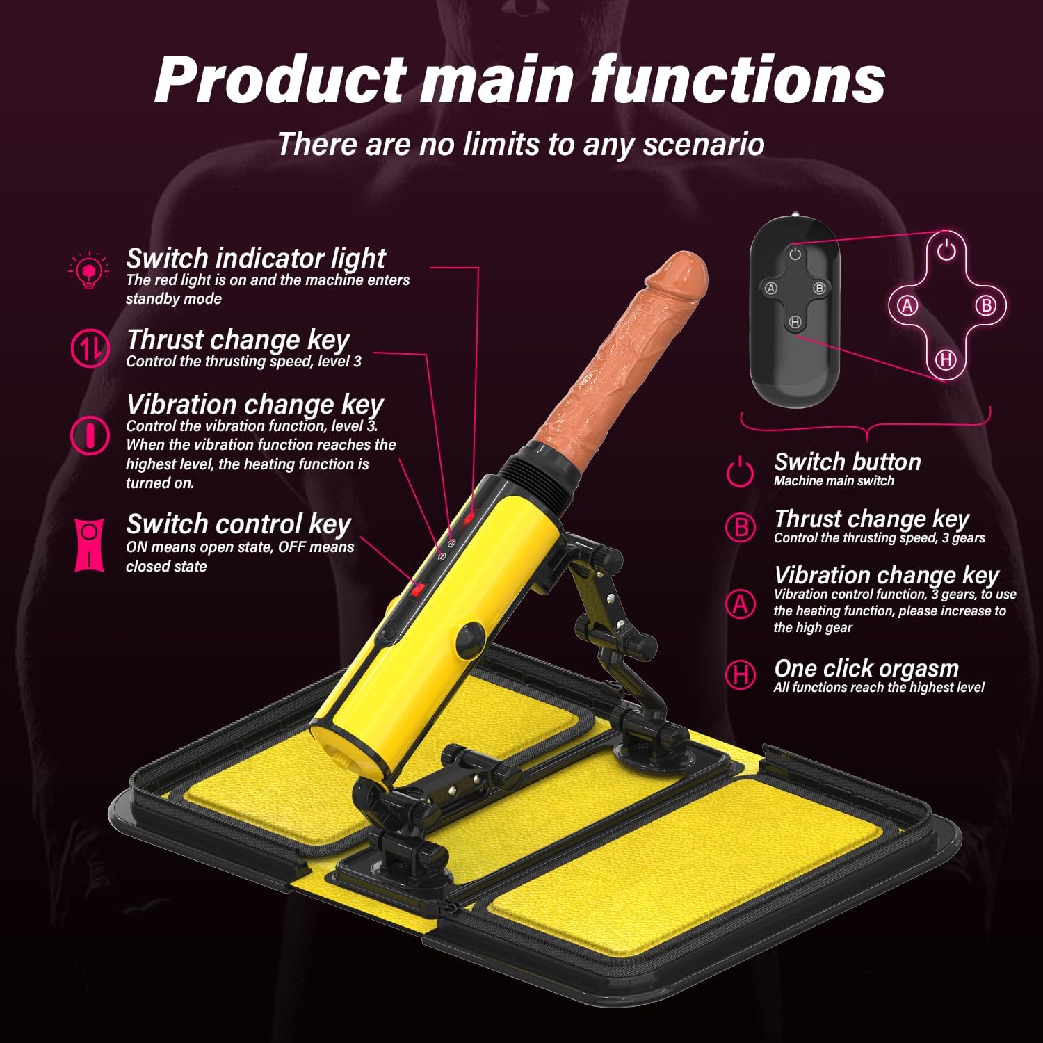 HeatRock 4 - in - 1 Sex Machine - Vixen | Nova Network