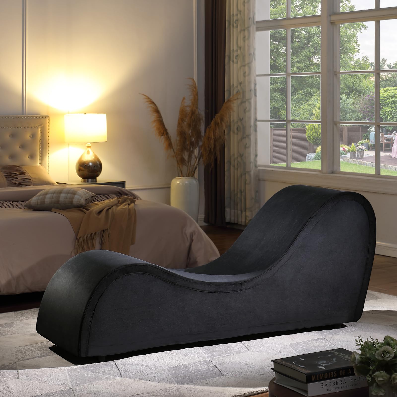 Heavy - Duty Black Luxury Intimacy Chaise - Vixen | Nova Network