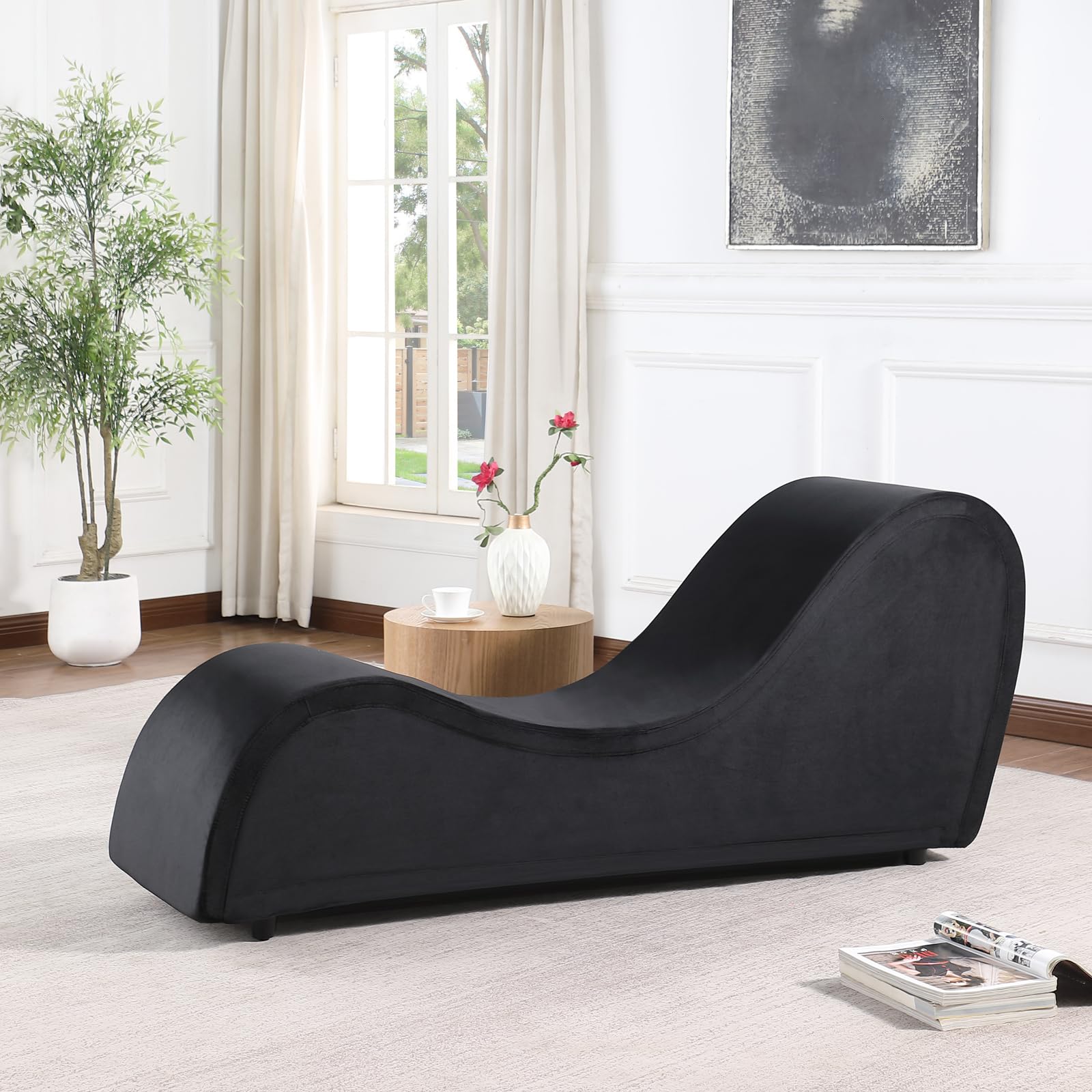 Heavy - Duty Black Premium Intimacy Chaise - Vixen | Nova Network