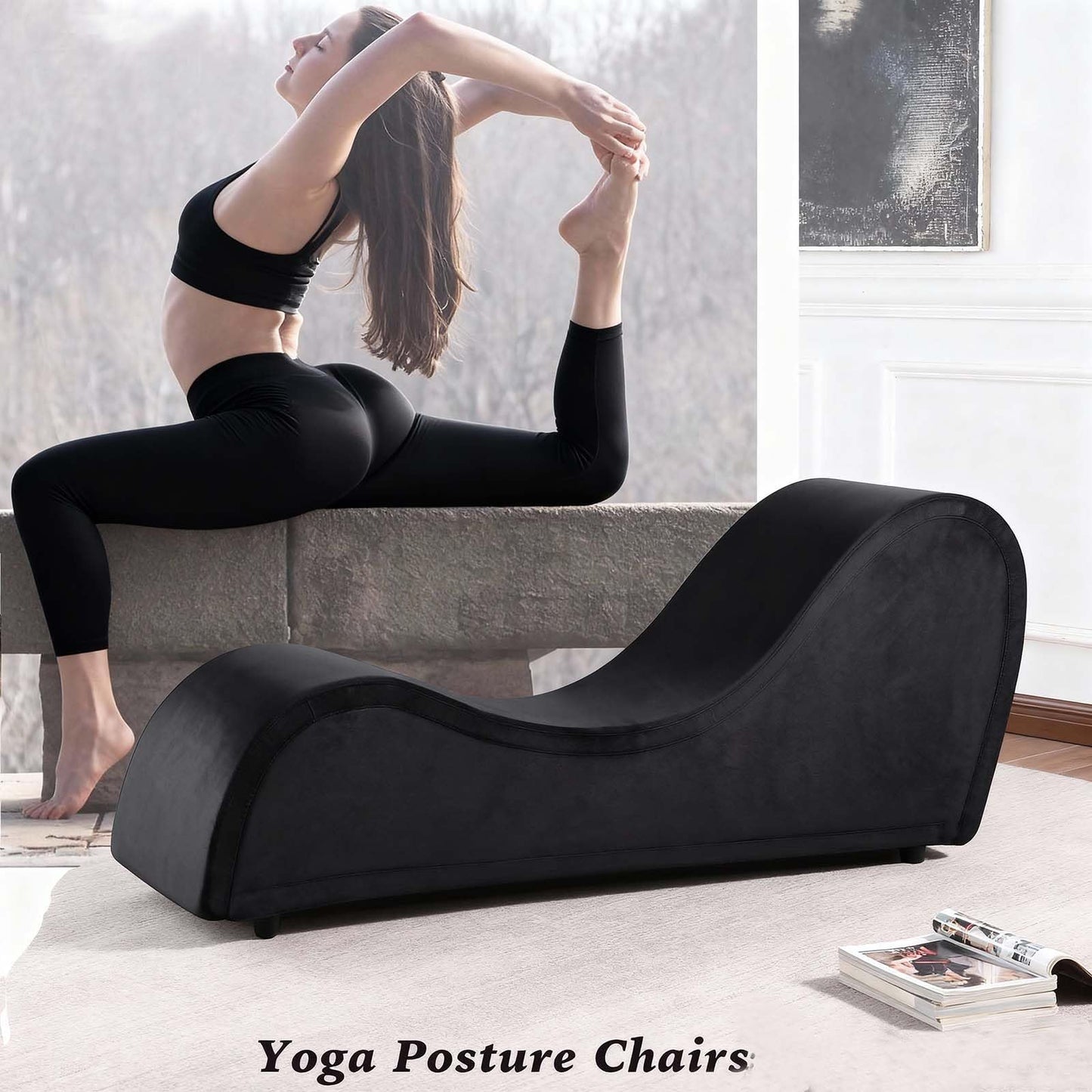 Heavy - Duty Black Premium Intimacy Chaise - Vixen | Nova Network