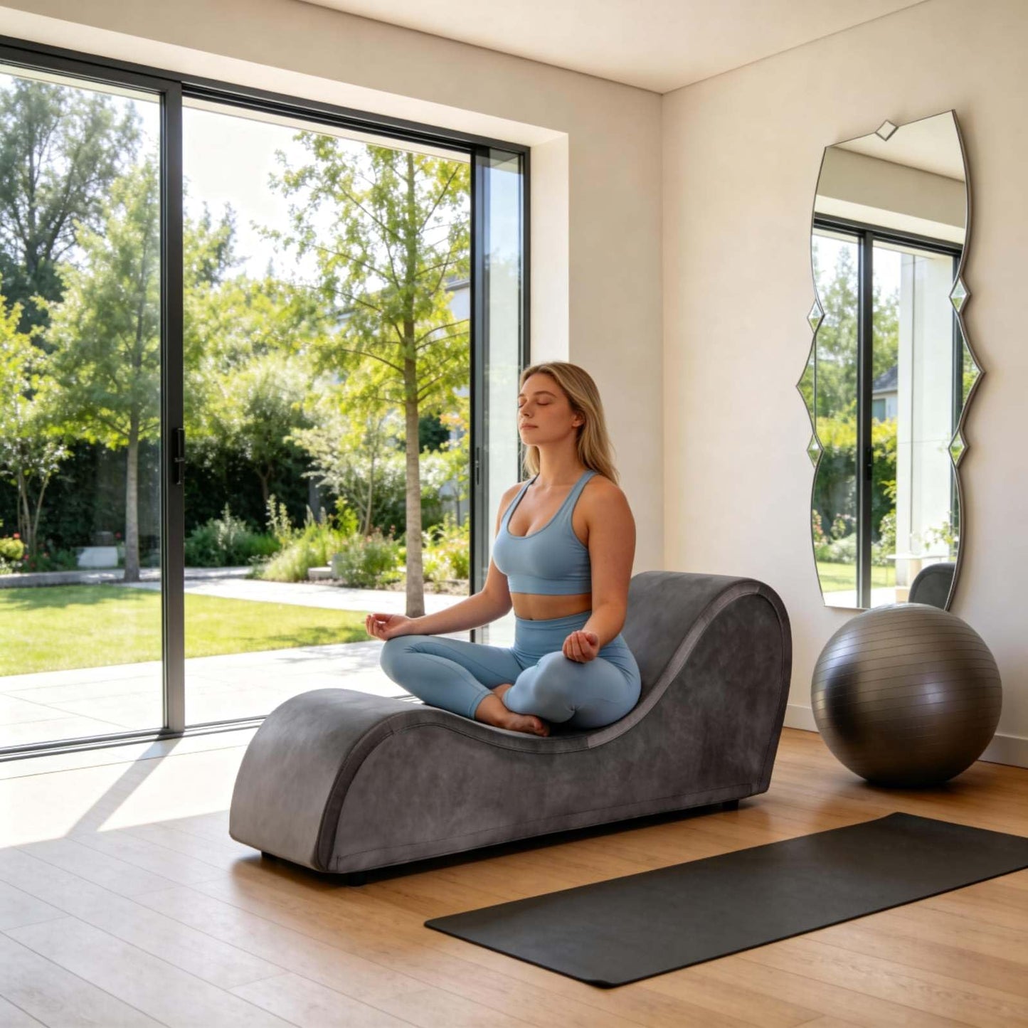 Heavy - Duty Gray Luxury Intimacy Chaise - Vixen | Nova Network