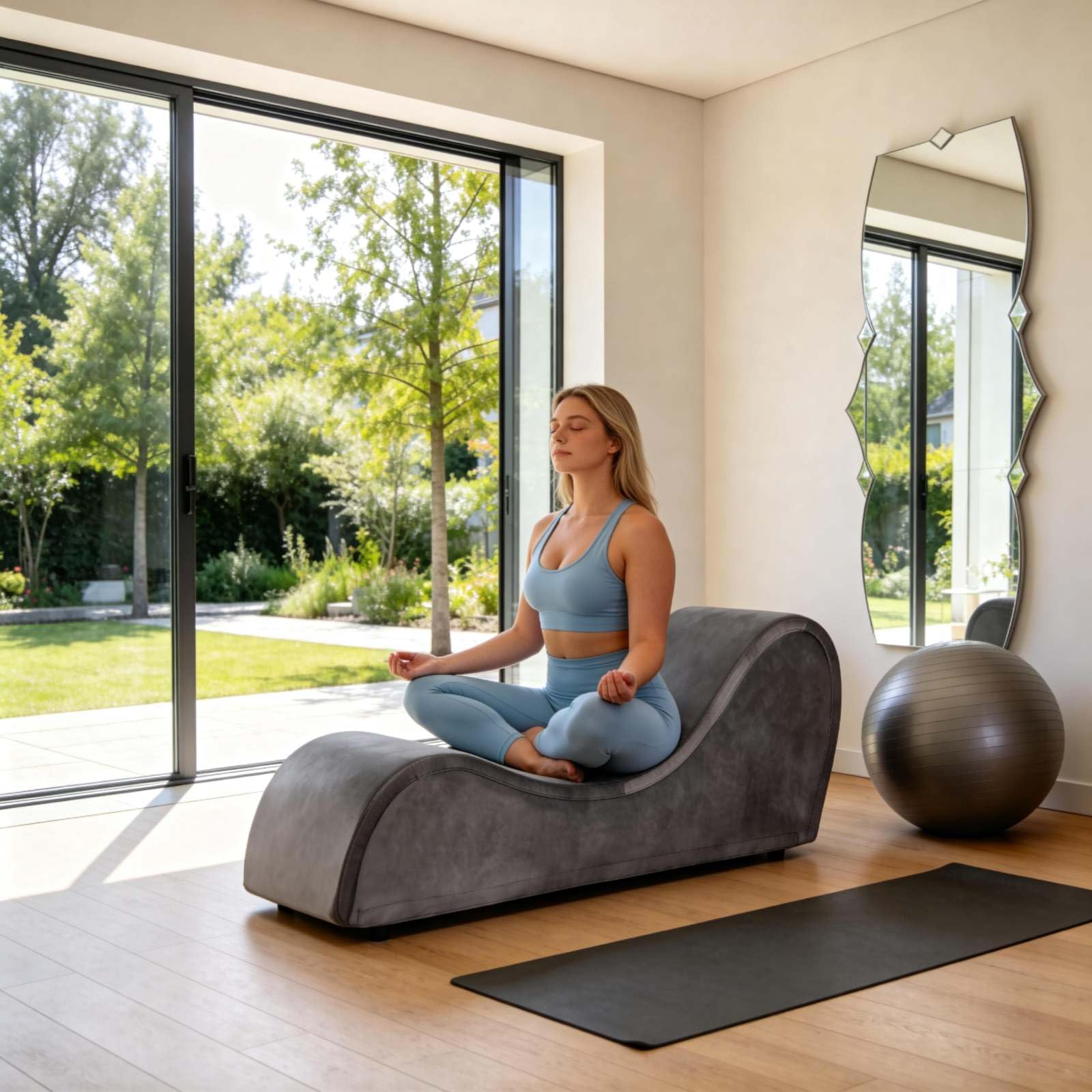 Heavy - Duty Gray Luxury Intimacy Chaise - Vixen | Nova Network