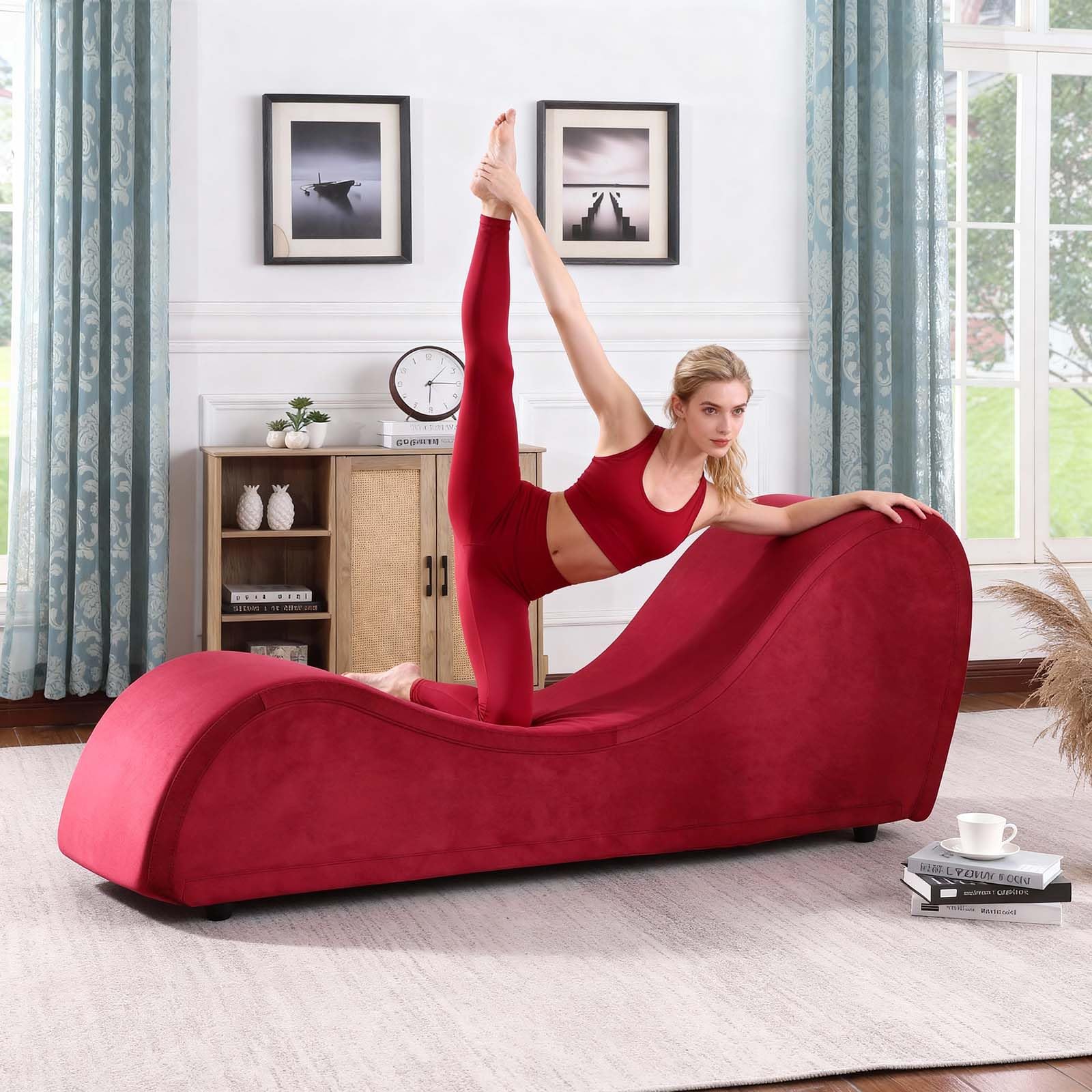 Heavy - Duty Red Luxury Intimacy Chaise - Vixen | Nova Network
