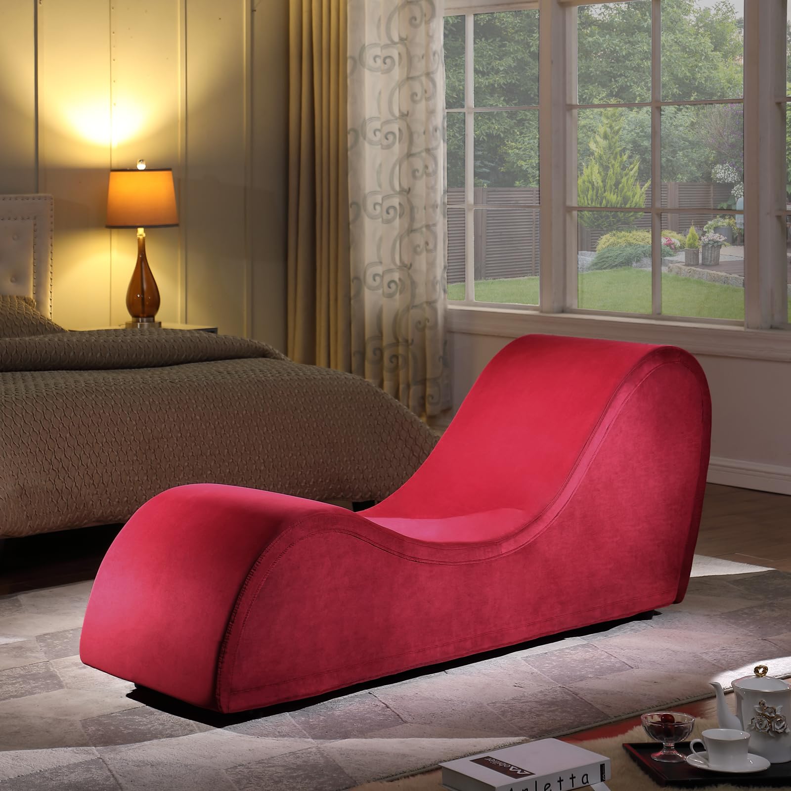 Heavy - Duty Red Luxury Intimacy Chaise - Vixen | Nova Network