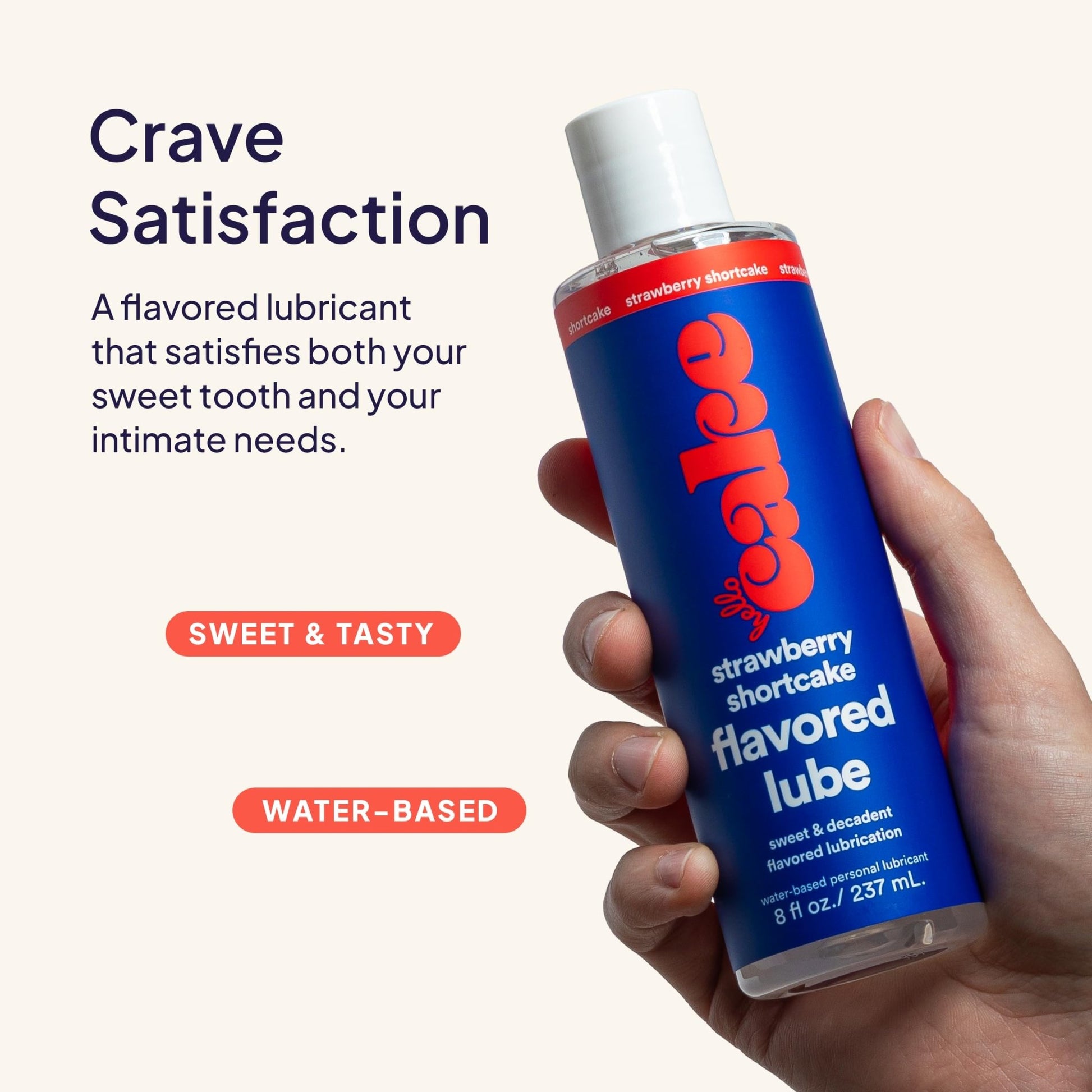 Hello Cake Strawberry Shortcake Flavored Lube - Sugar - Free Water - Based Personal Lubricant for Men, Women, and Couples, 8 fl oz - Vixen | Nova Network