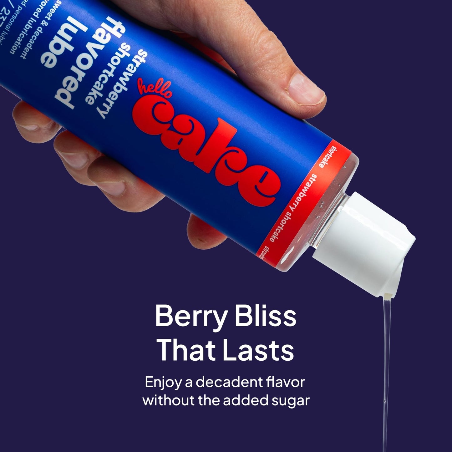 Hello Cake Strawberry Shortcake Flavored Lube - Sugar - Free Water - Based Personal Lubricant for Men, Women, and Couples, 8 fl oz - Vixen | Nova Network