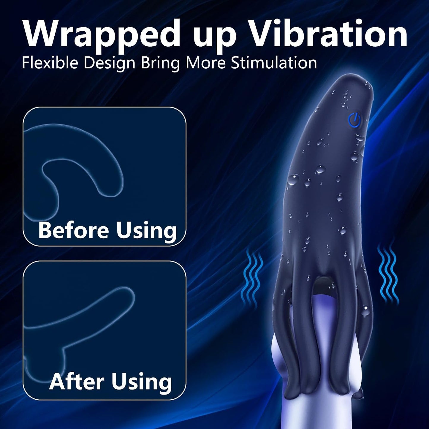 HexaGrip Male 360° Tentacle Vibrator Trainer - Vixen | Nova Network