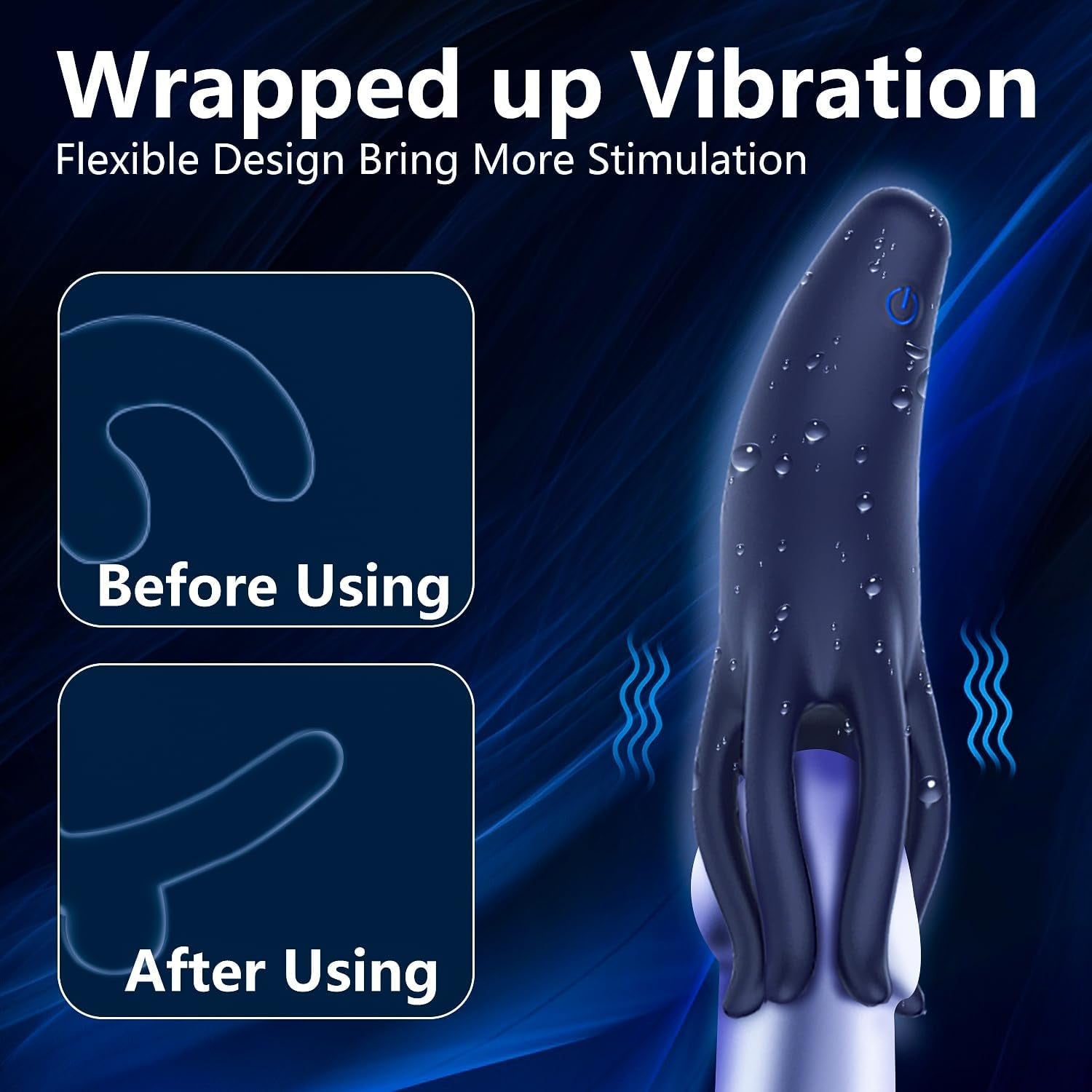 HexaGrip Male 360° Tentacle Vibrator Trainer - Vixen | Nova Network