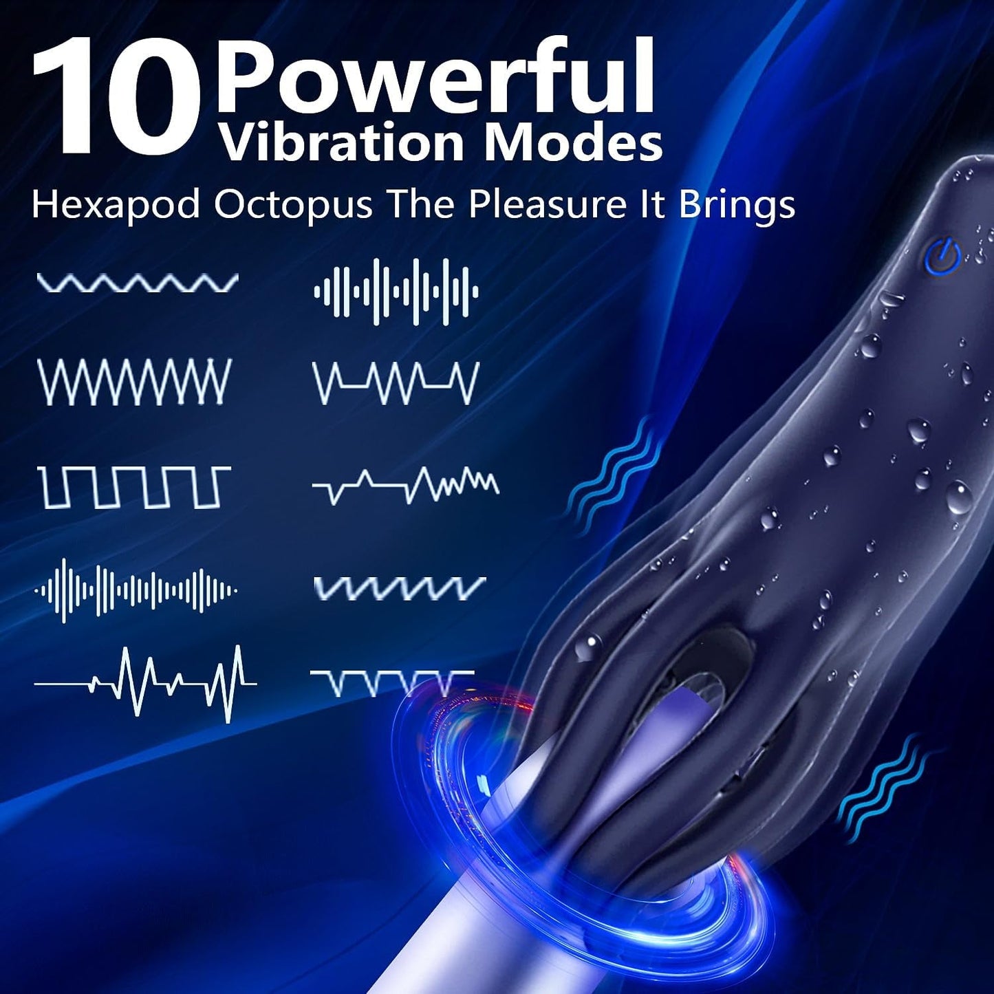 HexaGrip Male 360° Tentacle Vibrator Trainer - Vixen | Nova Network