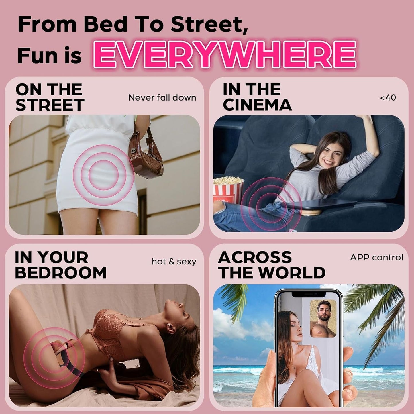 HiddenPetal Wearable Panty Vibrator Rose 10 Modes - Vixen | Nova Network