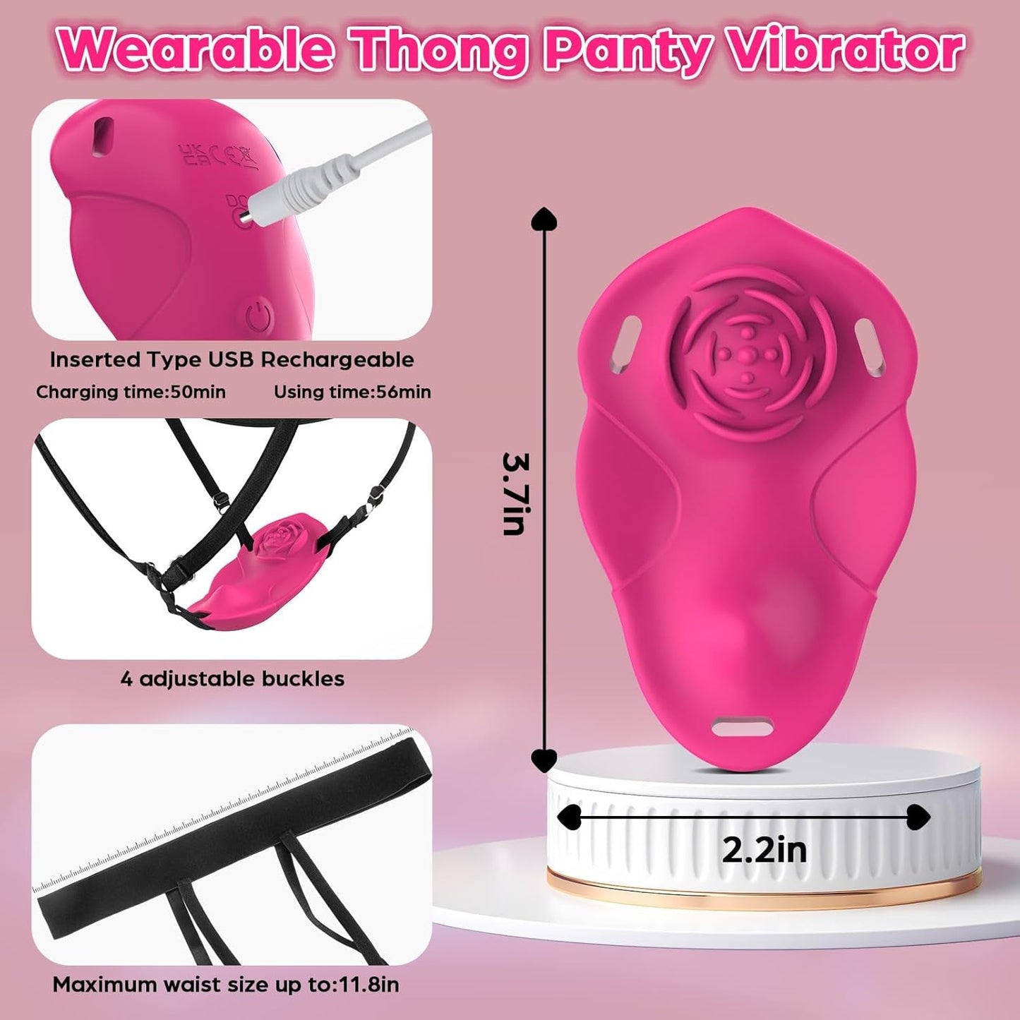HiddenPetal Wearable Panty Vibrator Rose 10 Modes - Vixen | Nova Network