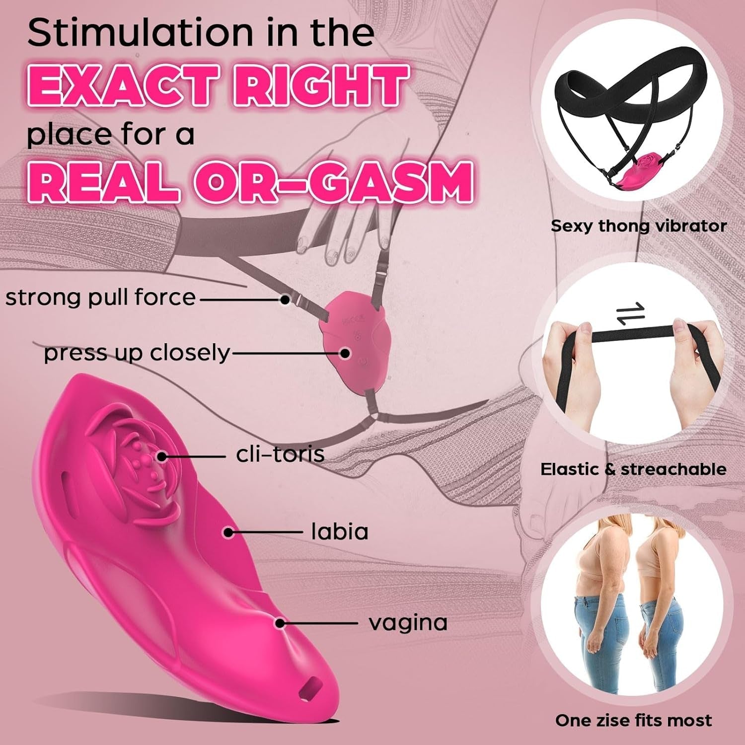 HiddenPetal Wearable Panty Vibrator Rose 10 Modes - Vixen | Nova Network