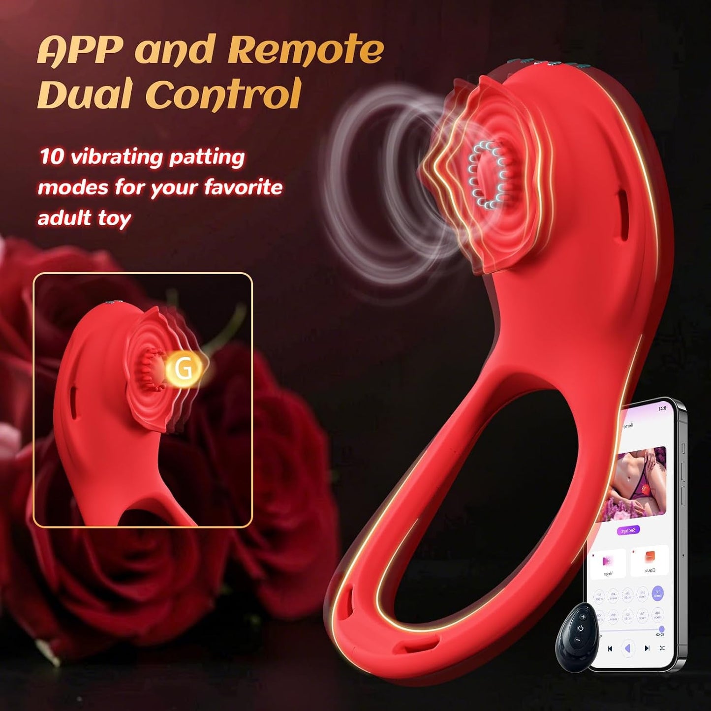 His & Hers 2-in-1 Panty Vibrator & Cock Ring – App Remote, 10 Modes - Vixen Adult Playroom
