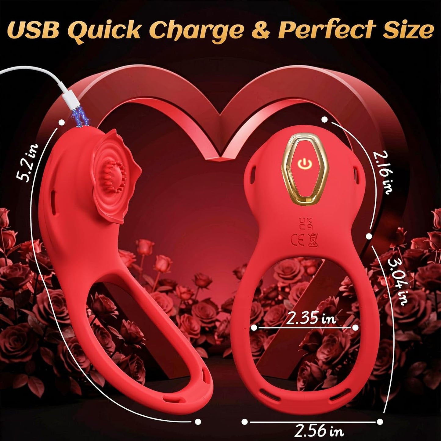 His & Hers 2-in-1 Panty Vibrator & Cock Ring – App Remote, 10 Modes - Vixen Adult Playroom