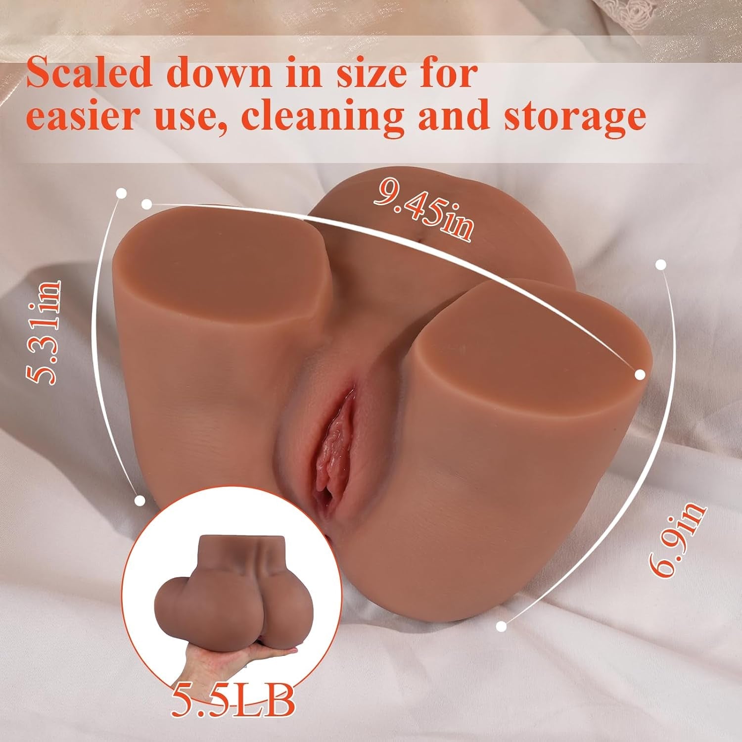HoneyDrop 5.5LB Pocket Pussy | Dual Channel Sex Doll - Vixen Adult Playroom