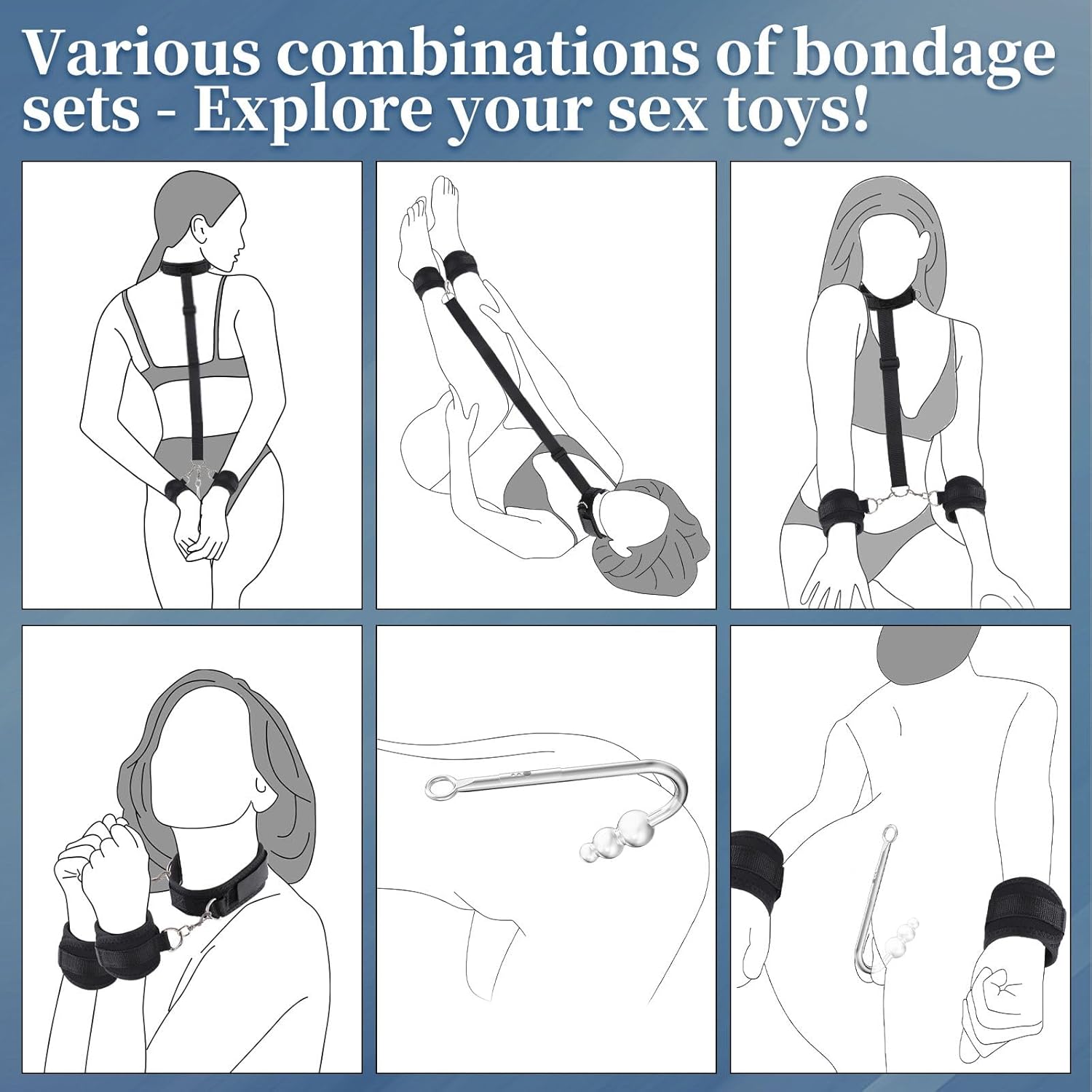 HookBound Vibrating Anal Hook & Restraint Kit - Vixen | Nova Network