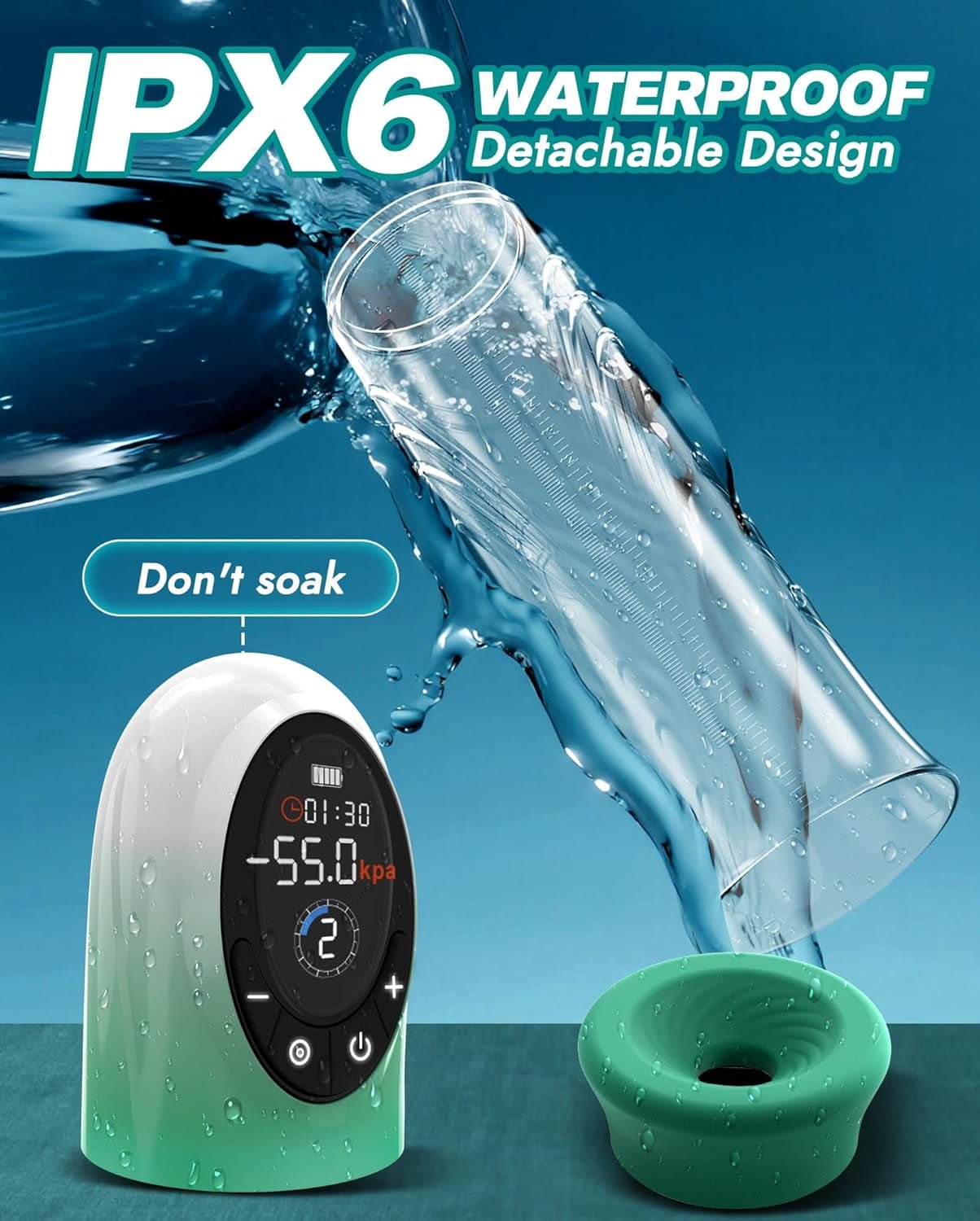 HydroDraw Electric Penis Pump | 9 Modes, IPX6, LCD Display - Vixen Adult Playroom