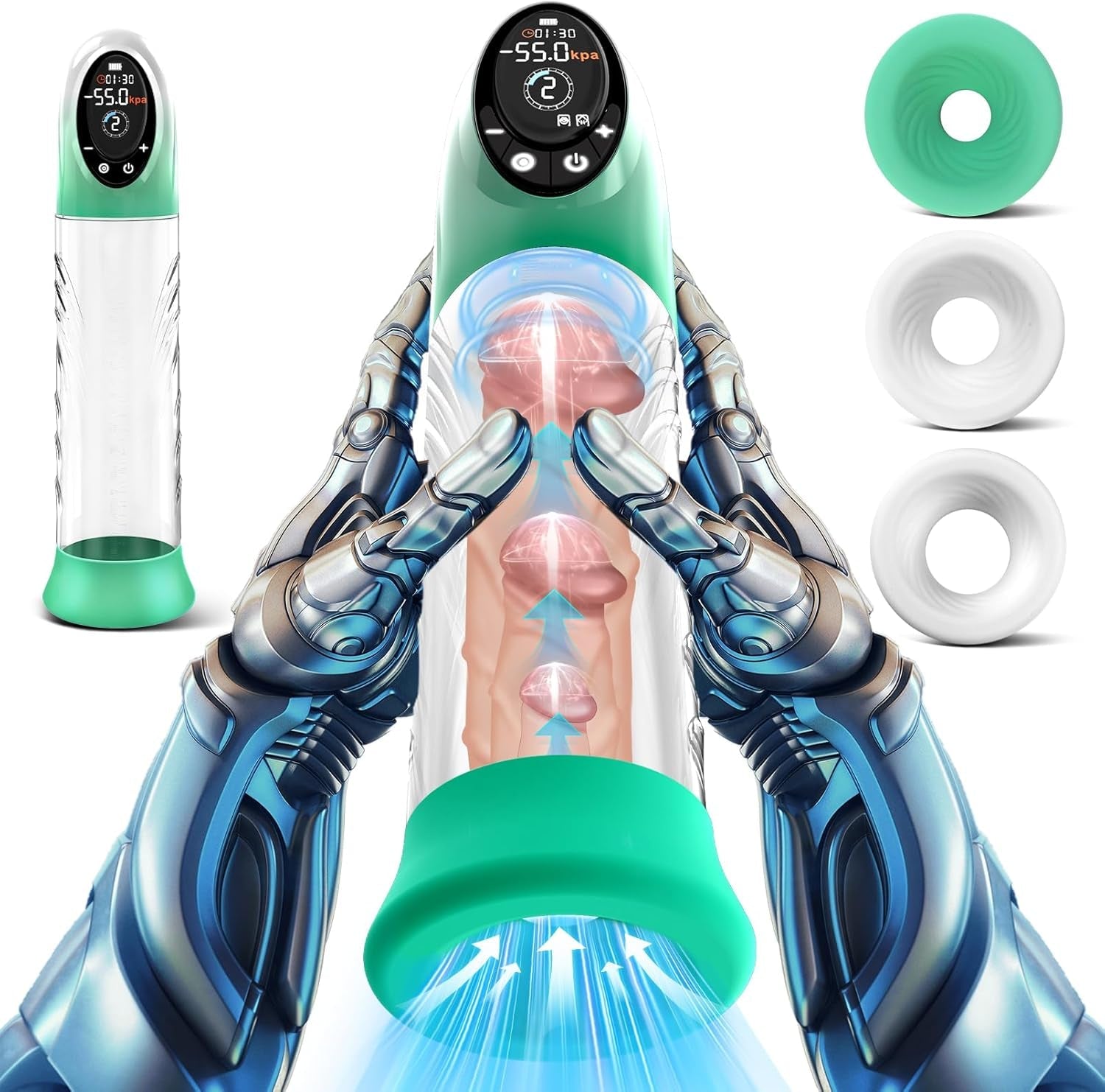 HydroDraw Electric Penis Pump | 9 Modes, IPX6, LCD Display - Vixen Adult Playroom