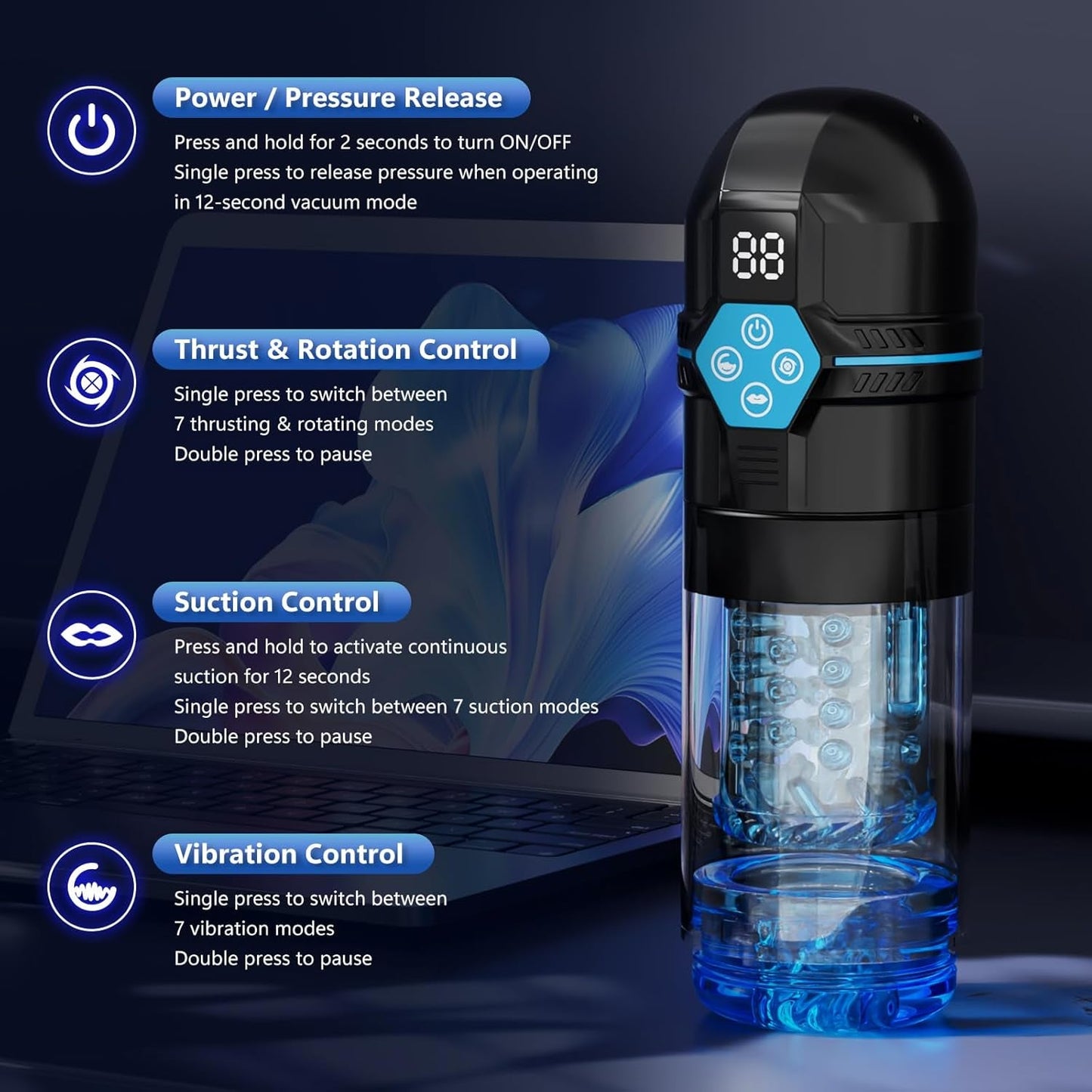 HydroSync AI Video Sync Vacuum Male Stroker - Vixen | Nova Network