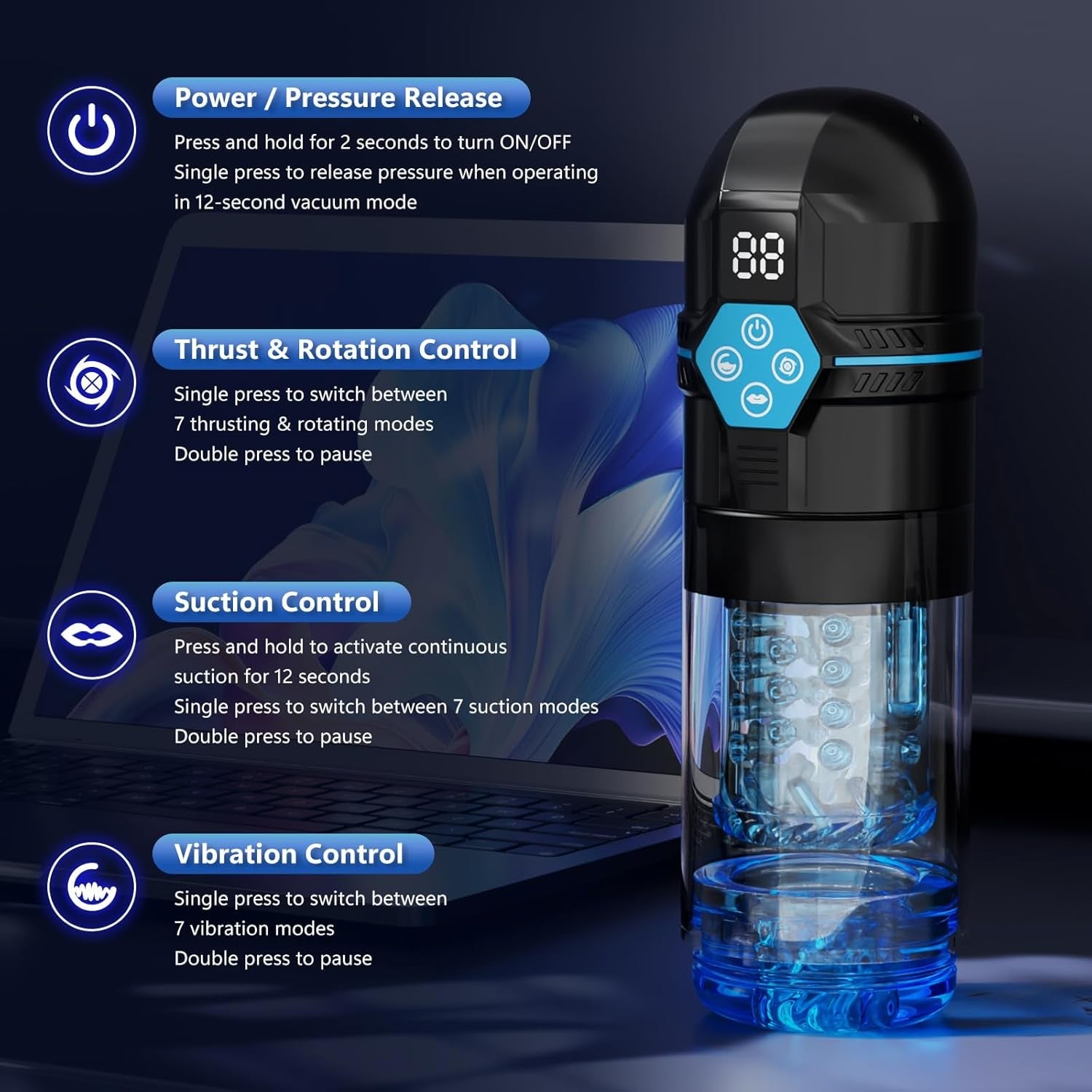 HydroSync AI Video Sync Vacuum Male Stroker - Vixen | Nova Network