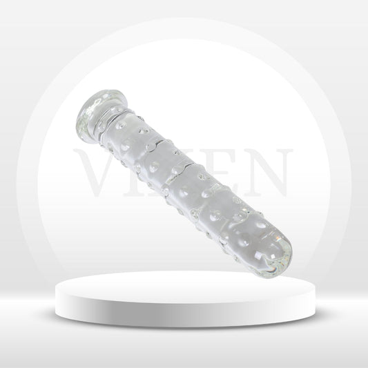 IceFire Textured Glass Dildo Wand - Vixen | Nova Network