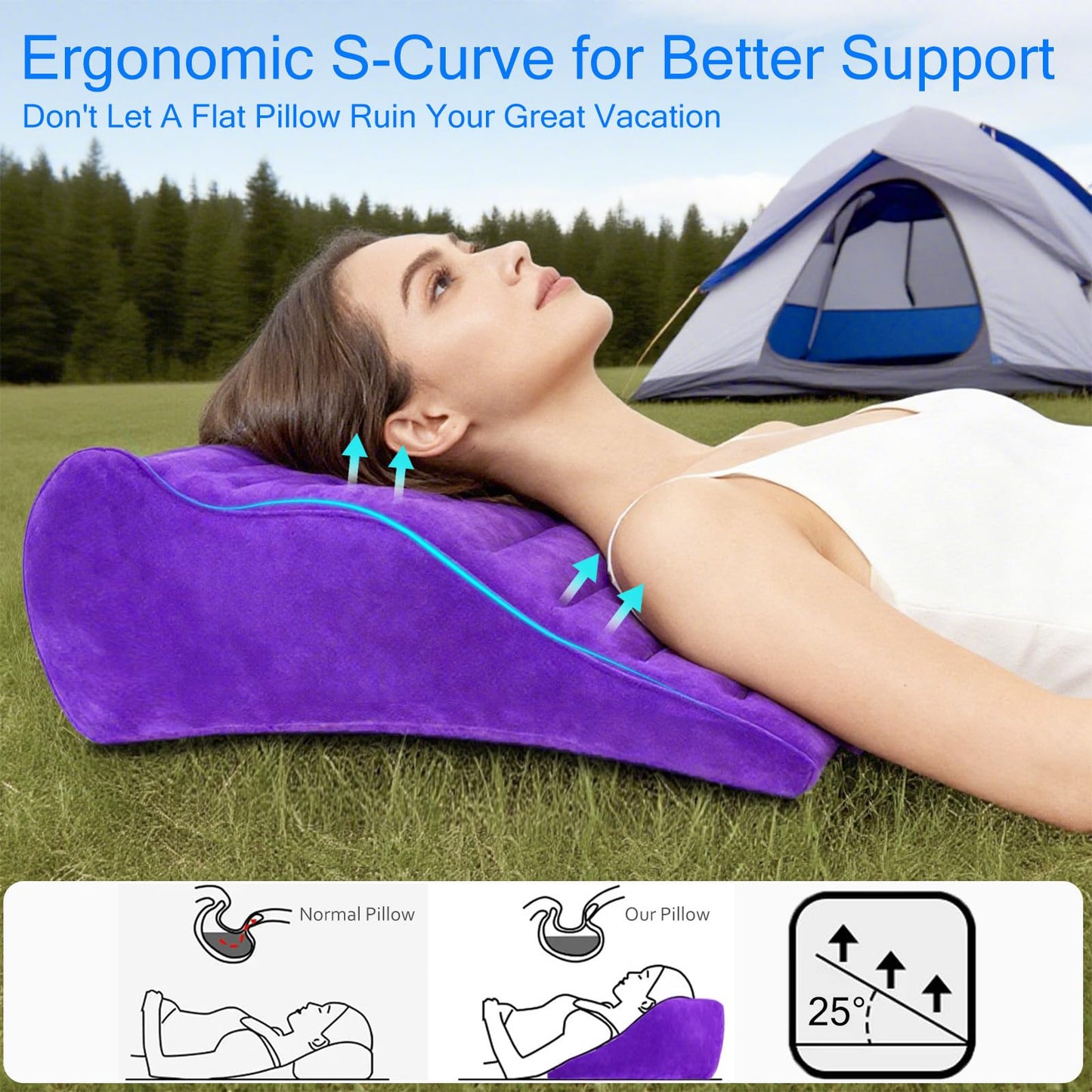 Inflatable Couples Intimate Position Travel Pillow - Vixen | Nova Network