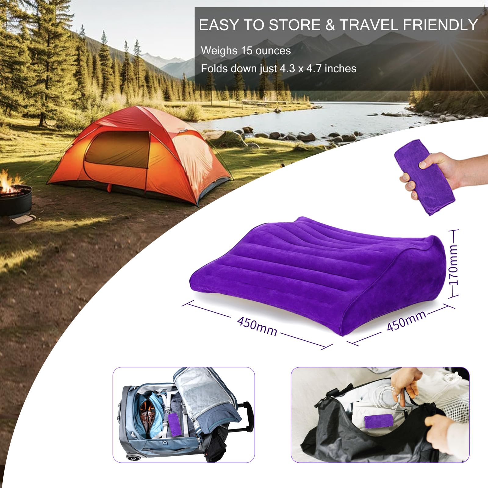 Inflatable Couples Intimate Position Travel Pillow - Vixen | Nova Network