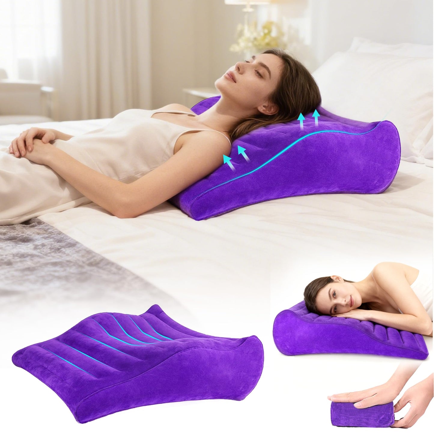 Inflatable Couples Intimate Position Travel Pillow - Vixen | Nova Network